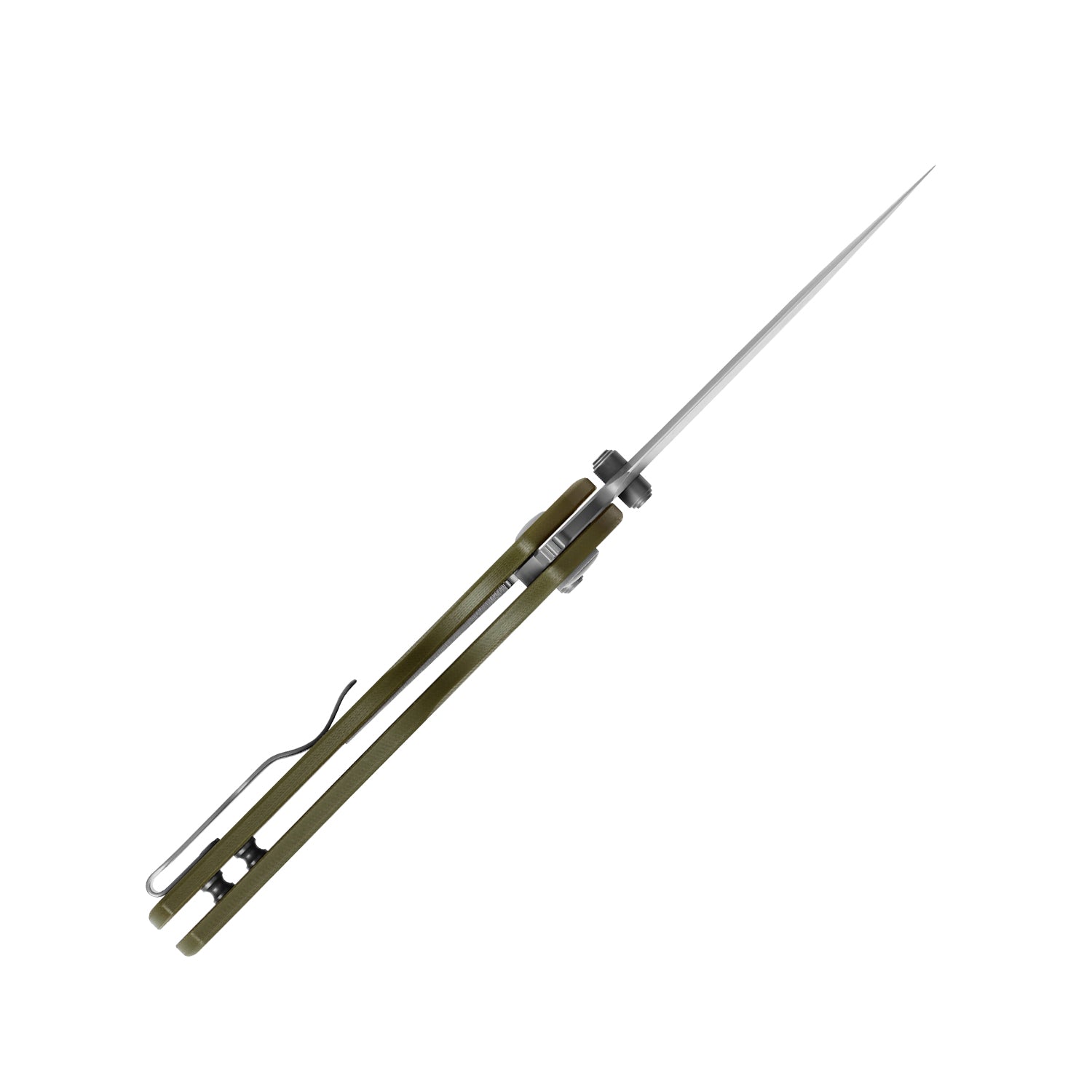 Mini Grouper | D2 | Olive Green G10 | KizerV™ 3669A3