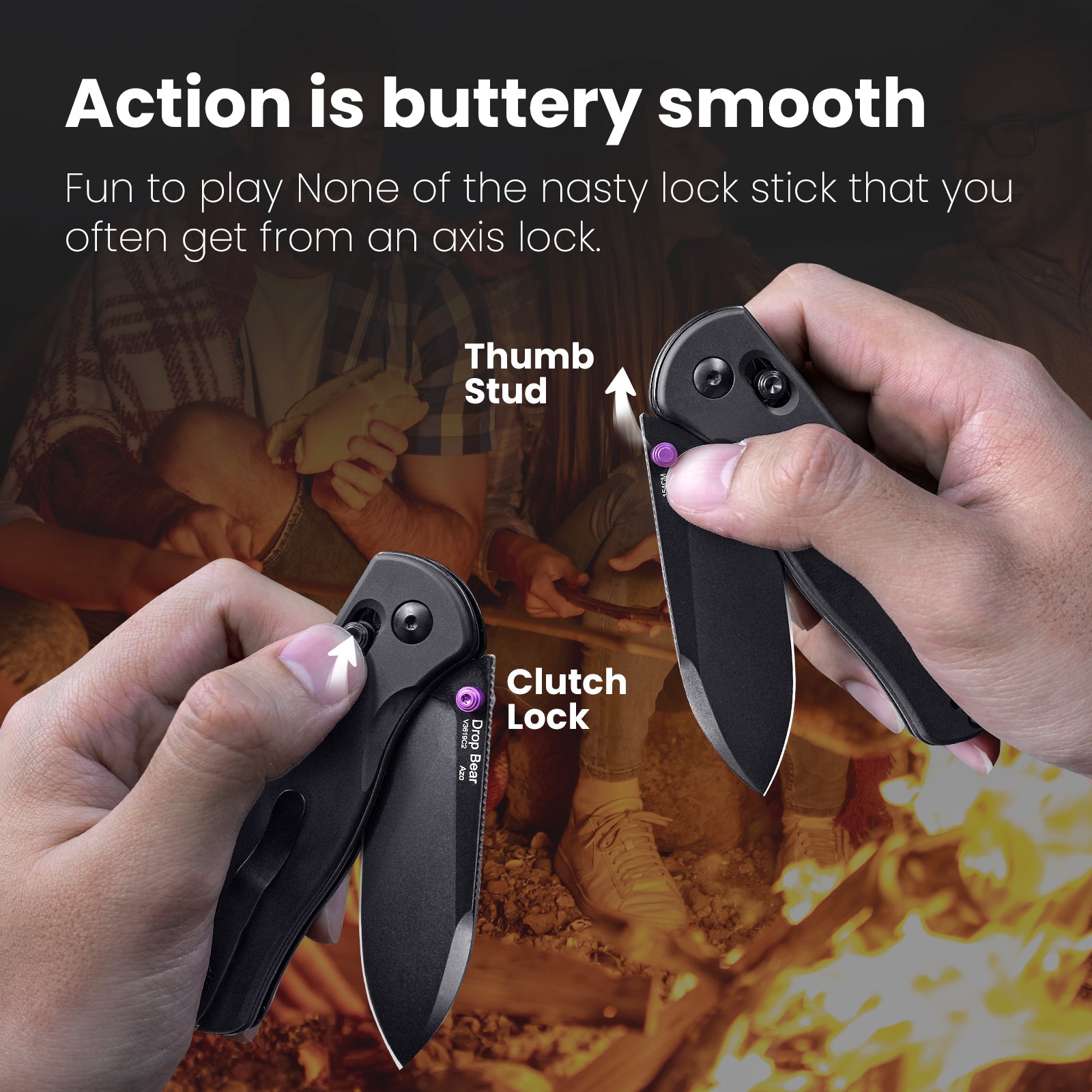 Drop Bear® | 154CM | Aluminum | KizerV™ 3619C2