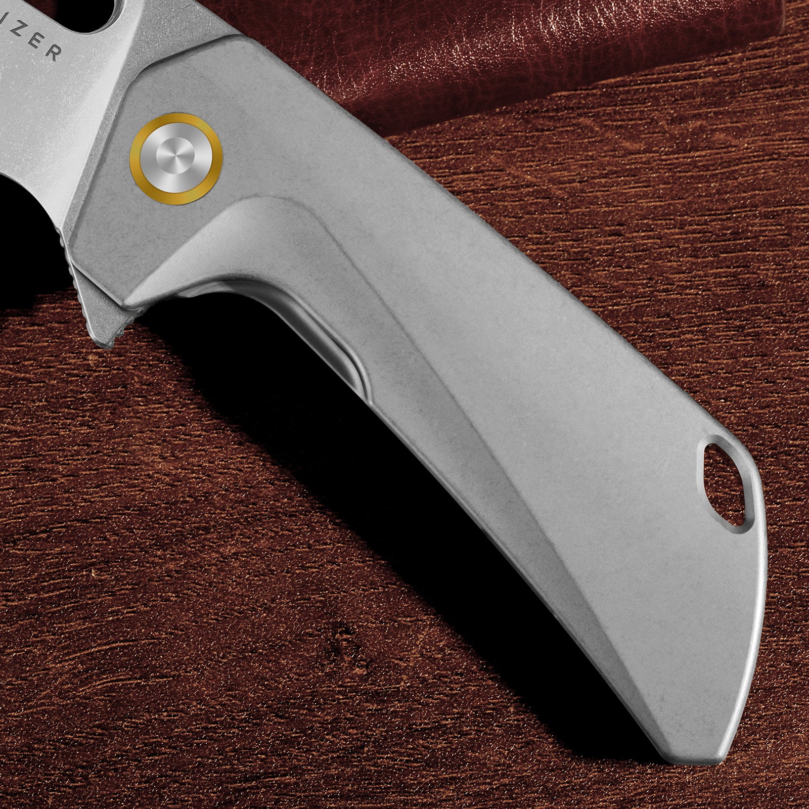 Takahe | Titanium Handle | Gold Pivot Collar | Matte DLC Ultra | KizerB™ 3701A2