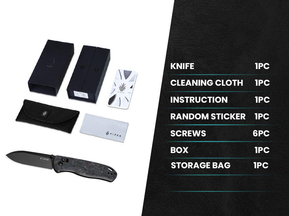 Drop Bear® | Kizer Clutch Lock™ | S35VN | Fatcarbon | KizerB™ 3619A4