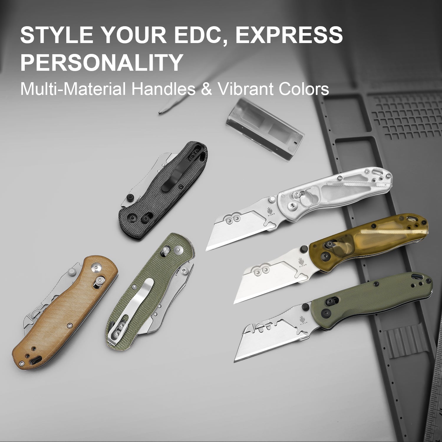 Drop Bear® Utility | Kizer Clutch Lock™ | Uti BEAR 1 | SK5 & 50Cr15MoV | PEI | KizerV™ 3619JA4