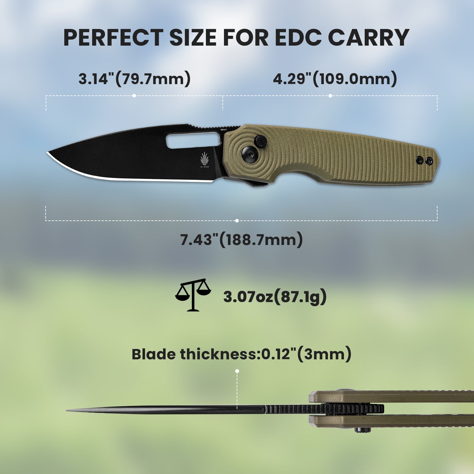 Dogfish | Nitro-V | G10 | KizerV™ 3640A2