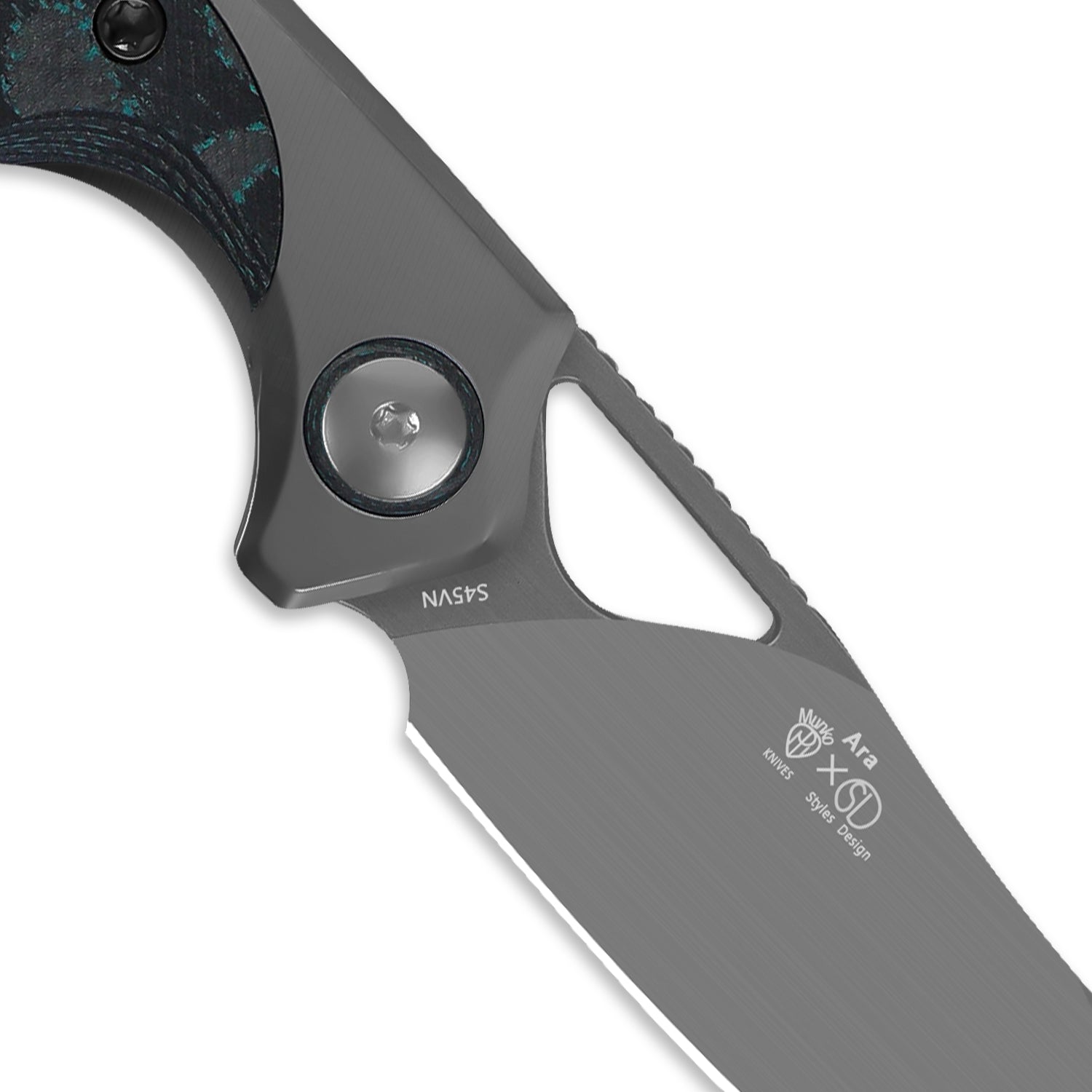 Ara | S45VN | Titanium & Camo Carbon Brittany Blue | Ki3729A2