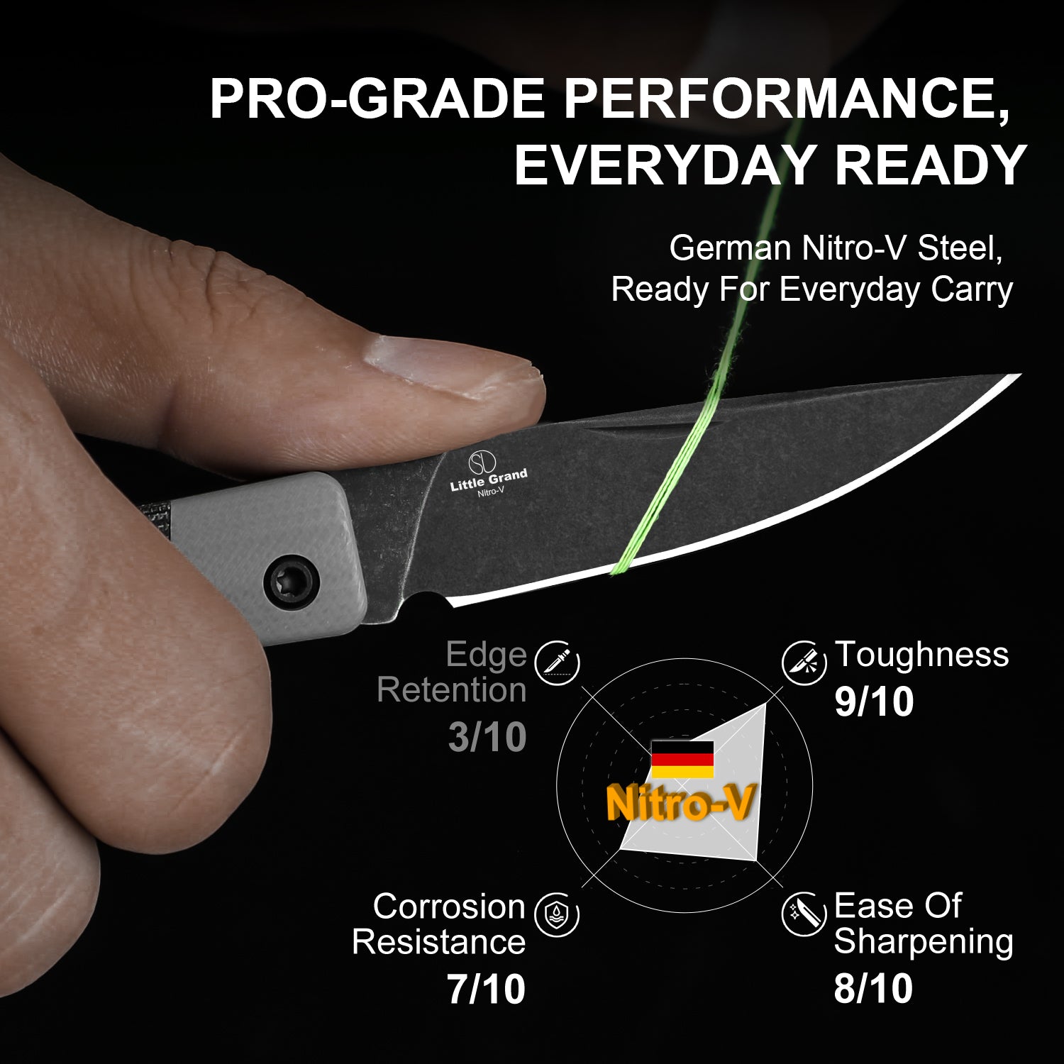 Little Grand | Nitro-V | G10 & Micarta | KizerV™ 2670A2