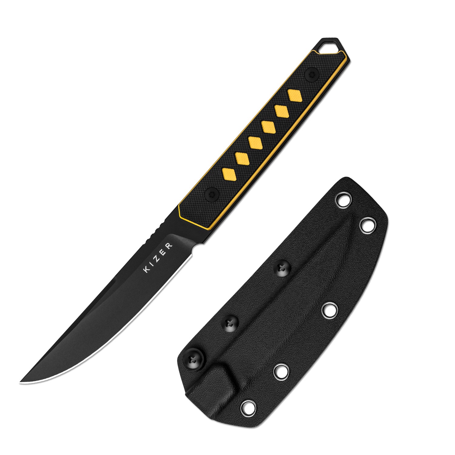 Kwaiken | Nitro-V | Black & Yellow G10 | KizerV™ 1066A3