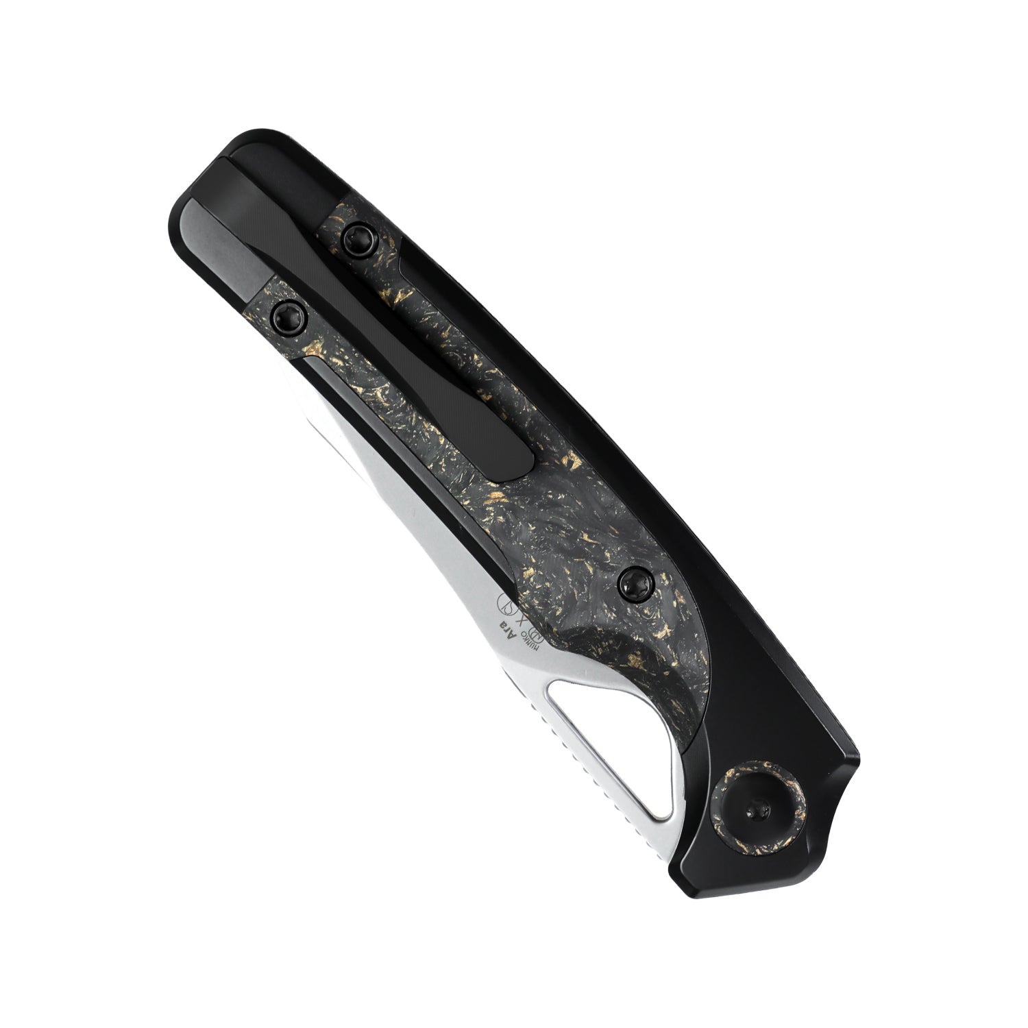 Ara | S45VN | Titanium & Carbon Fiber Gold Flake | Ki3729A1