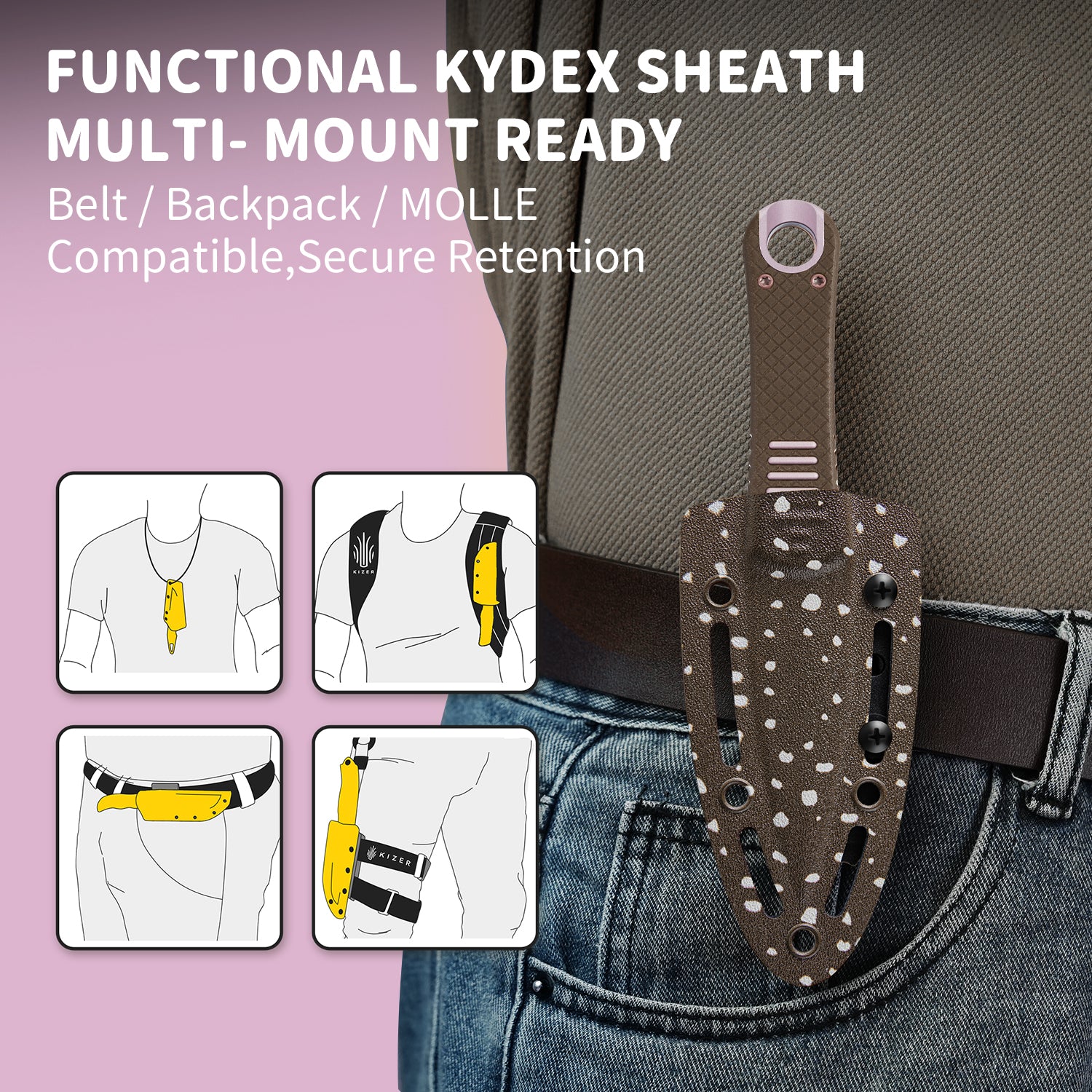 Hidden Agenda | AEB-L | G10 & Aluminum | KizerV™ 1083A4