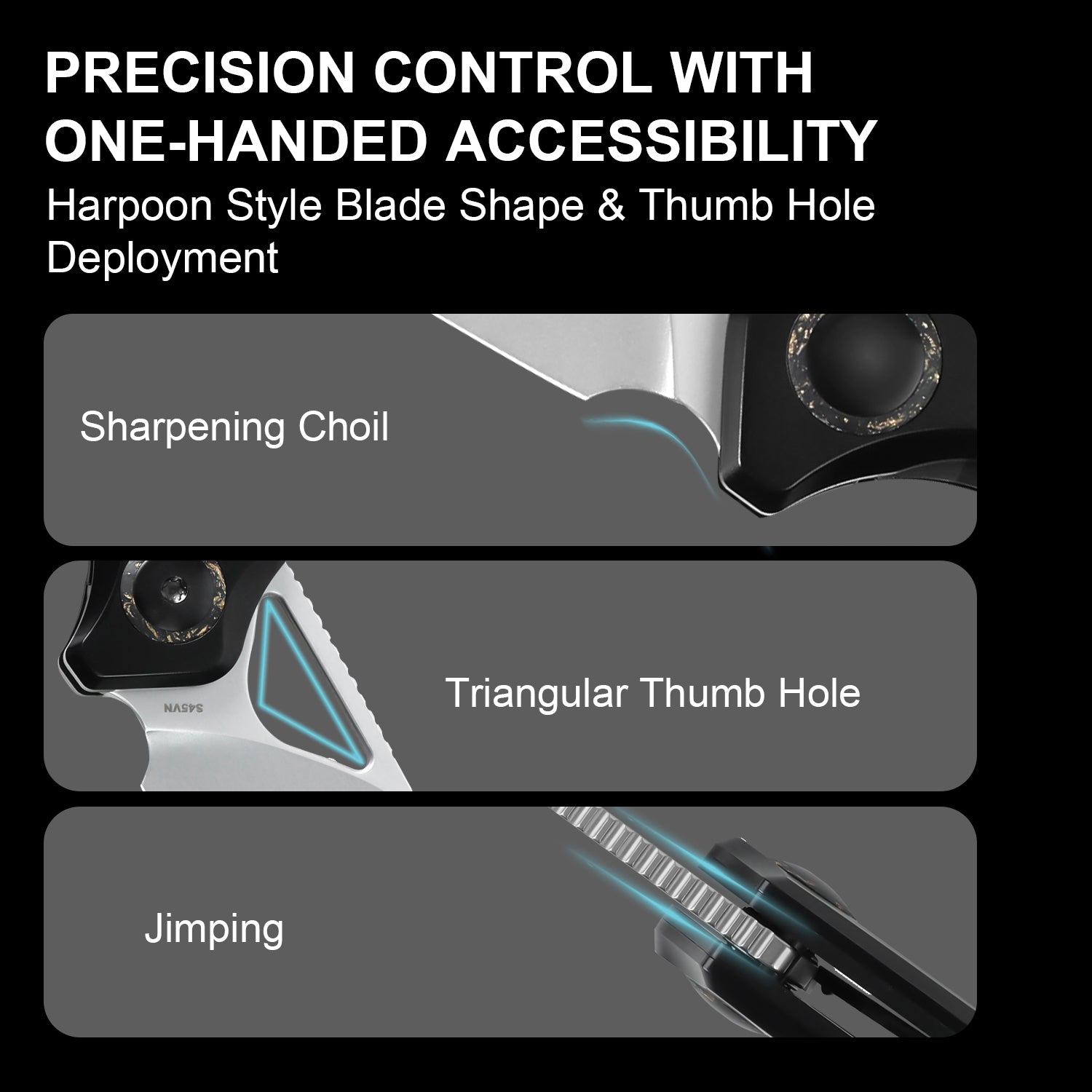 Ara | S45VN | Titanium & Carbon Fiber Gold Flake | Ki3729A1