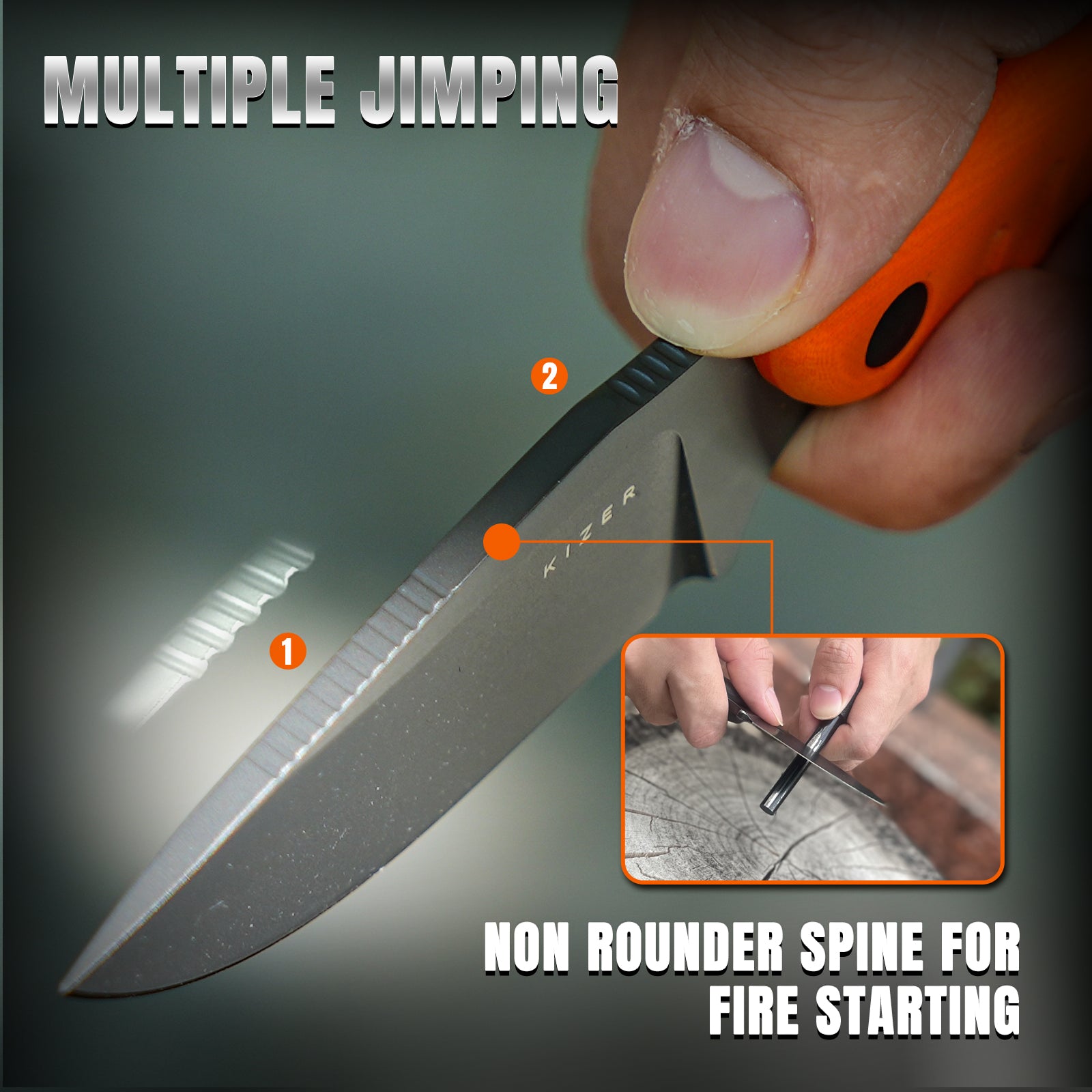 Hare | D2 | Orange G10 | KizerV™ 1077A1