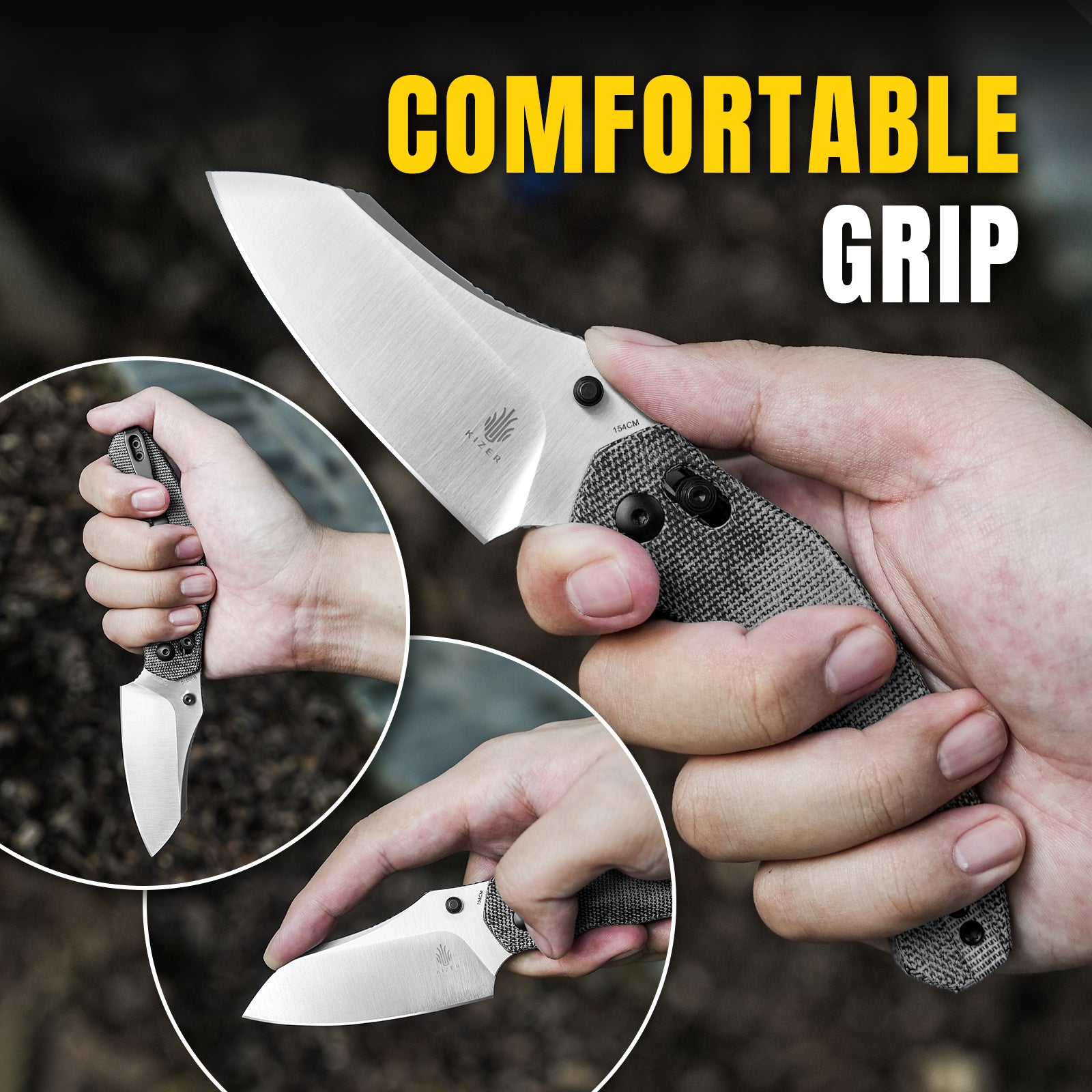 Bulldog | 154CM | Micarta | KizerV™ 3672C2