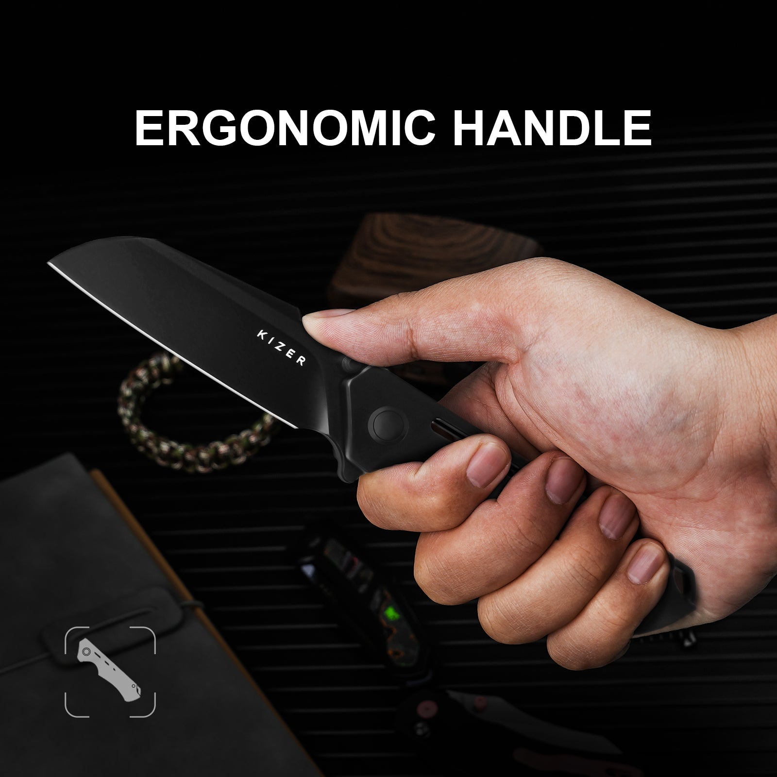 Crest | S35VN | Titanium | KizerB™ 3714A2