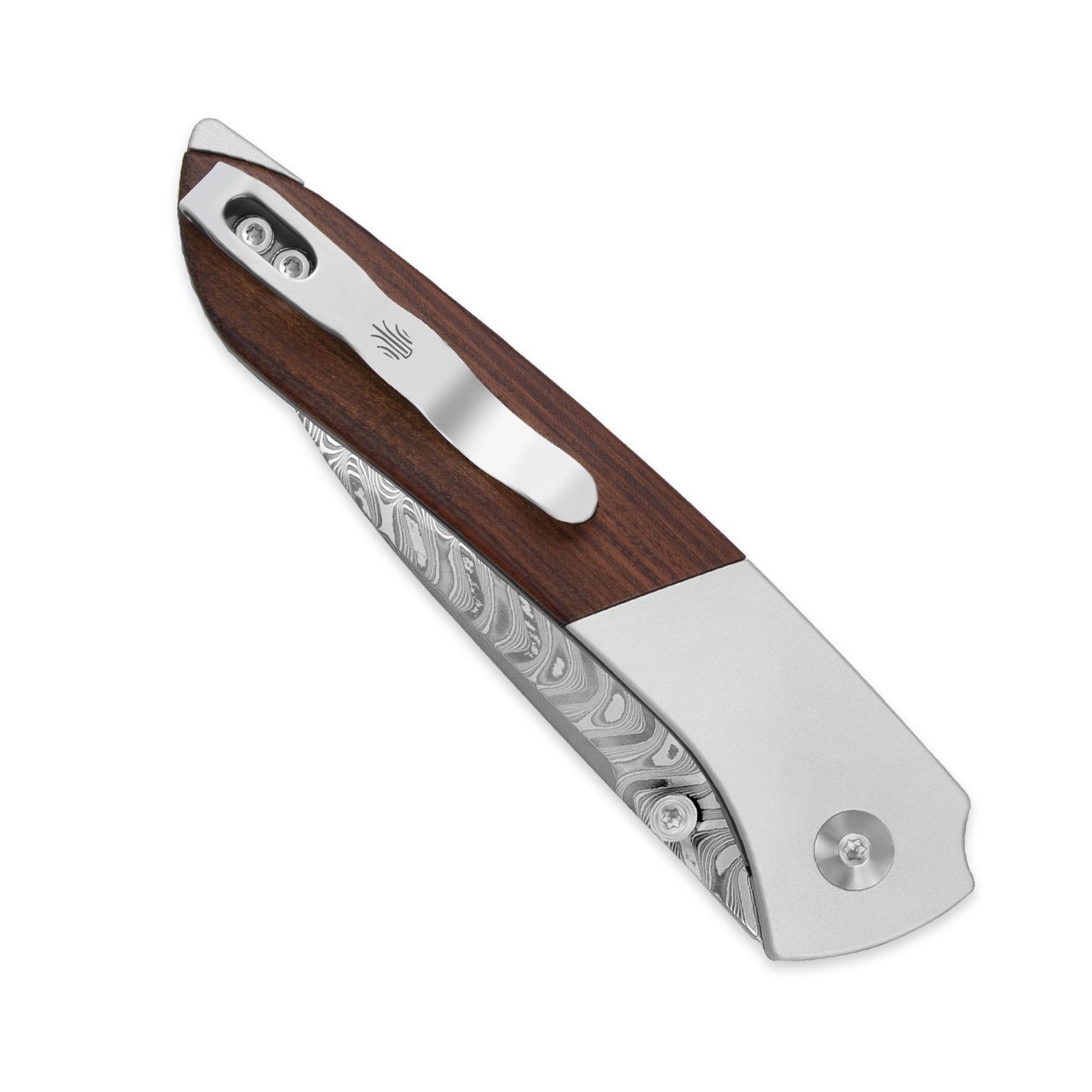 Spitfire | Damascus Steel | Aluminum & Mkuruti Wood | V3690A3