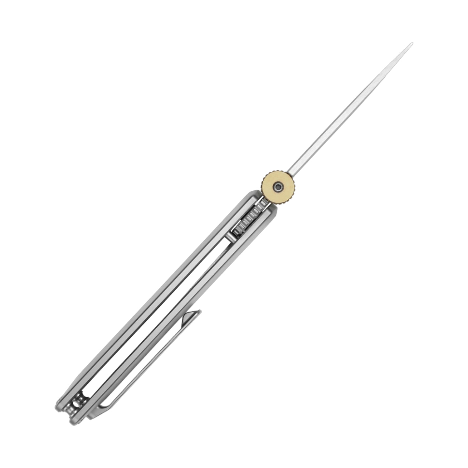 Quoll | S45VN | Titanium & Rainbow Damascus | Satin Brushed | Ki3733A1