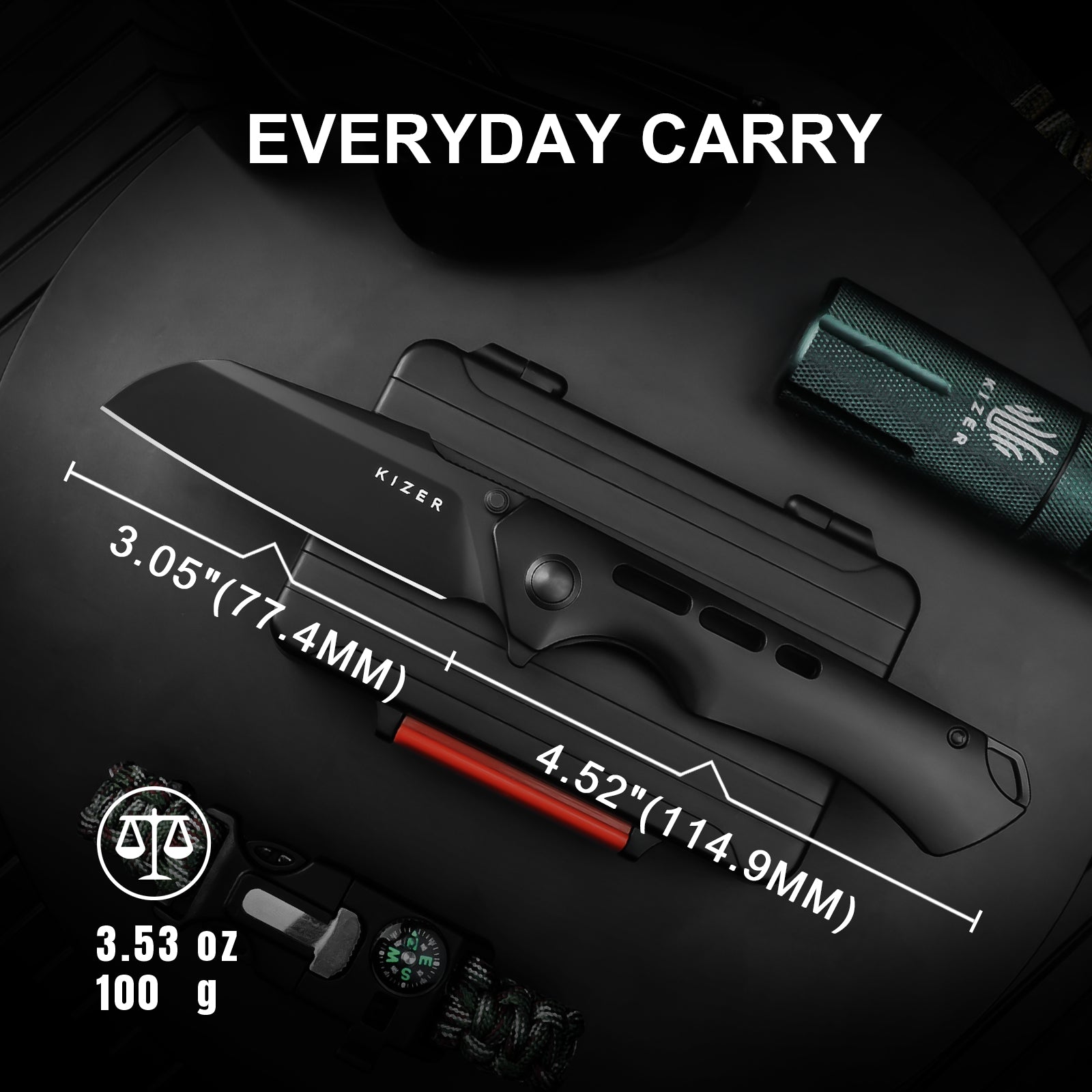 Crest | S35VN | Titanium | KizerB™ 3714A2