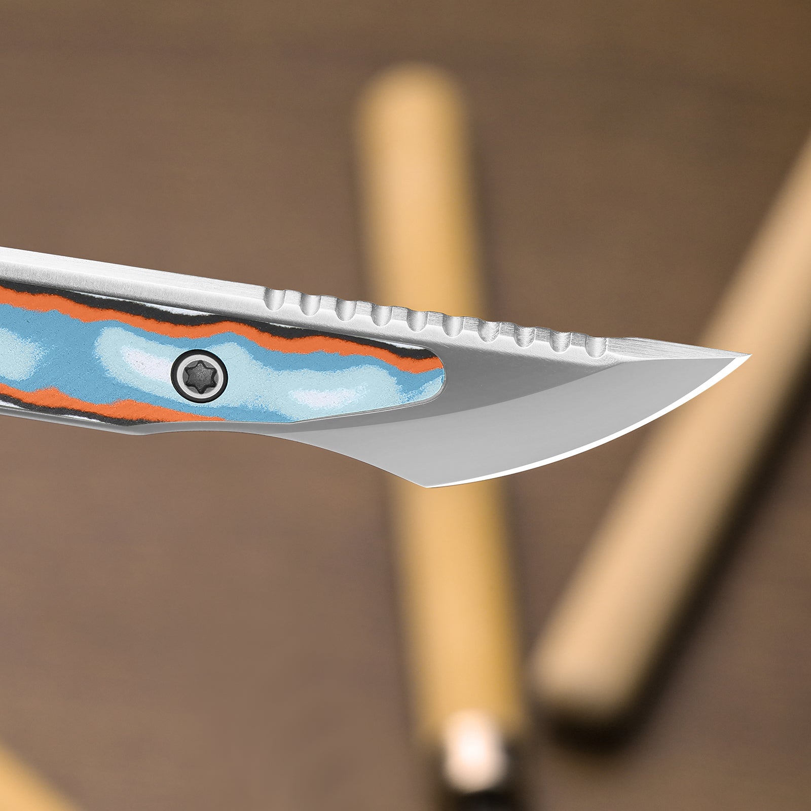 Cannoli | Kizer Fixed Blade | Vortex Pattern Micarta | AUS-10 | KizerV™ 1089A1