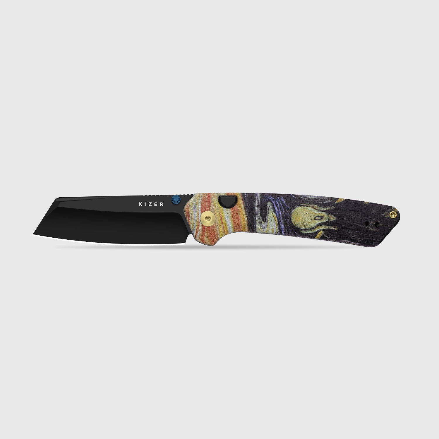 Masterpiece Collection | Madrac | Kizer Button Liner Lock™ | S45VN Black PVD Coating | G10 | KizerB™ 3693BSK4