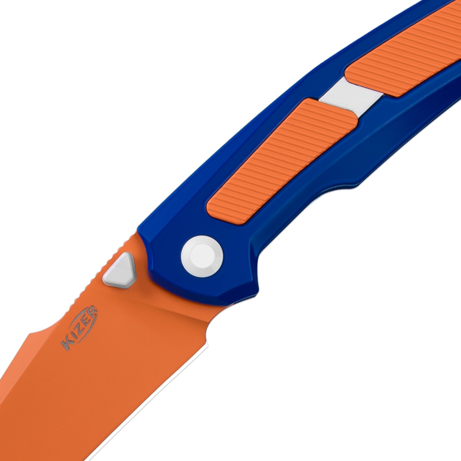 Feweed | S35VN | Blue & Orange Handle | KizerB™ 3694A8