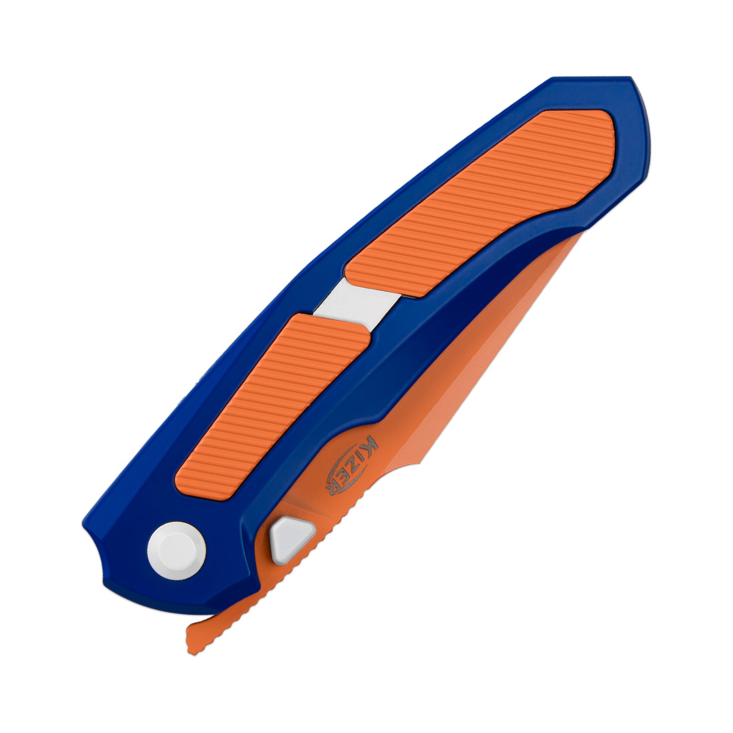 Feweed | S35VN | Blue & Orange Handle | KizerB™ 3694A8