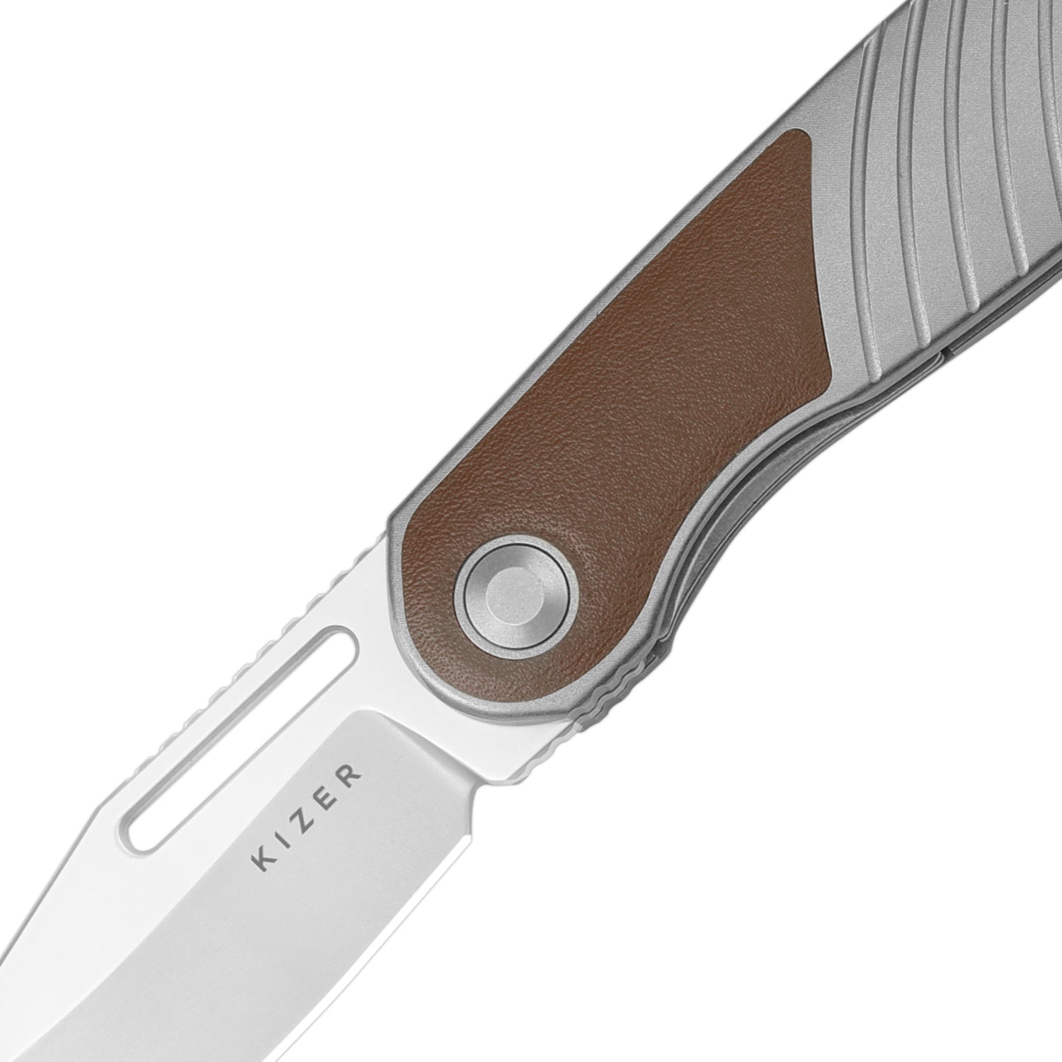 Raze | S45VN | Titanium & Leather | KizerB™ 3720A2