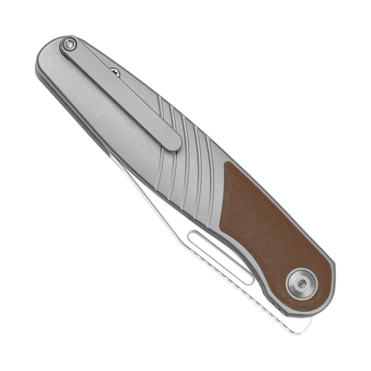 Raze | S45VN | Titanium & Leather | KizerB™ 3720A2