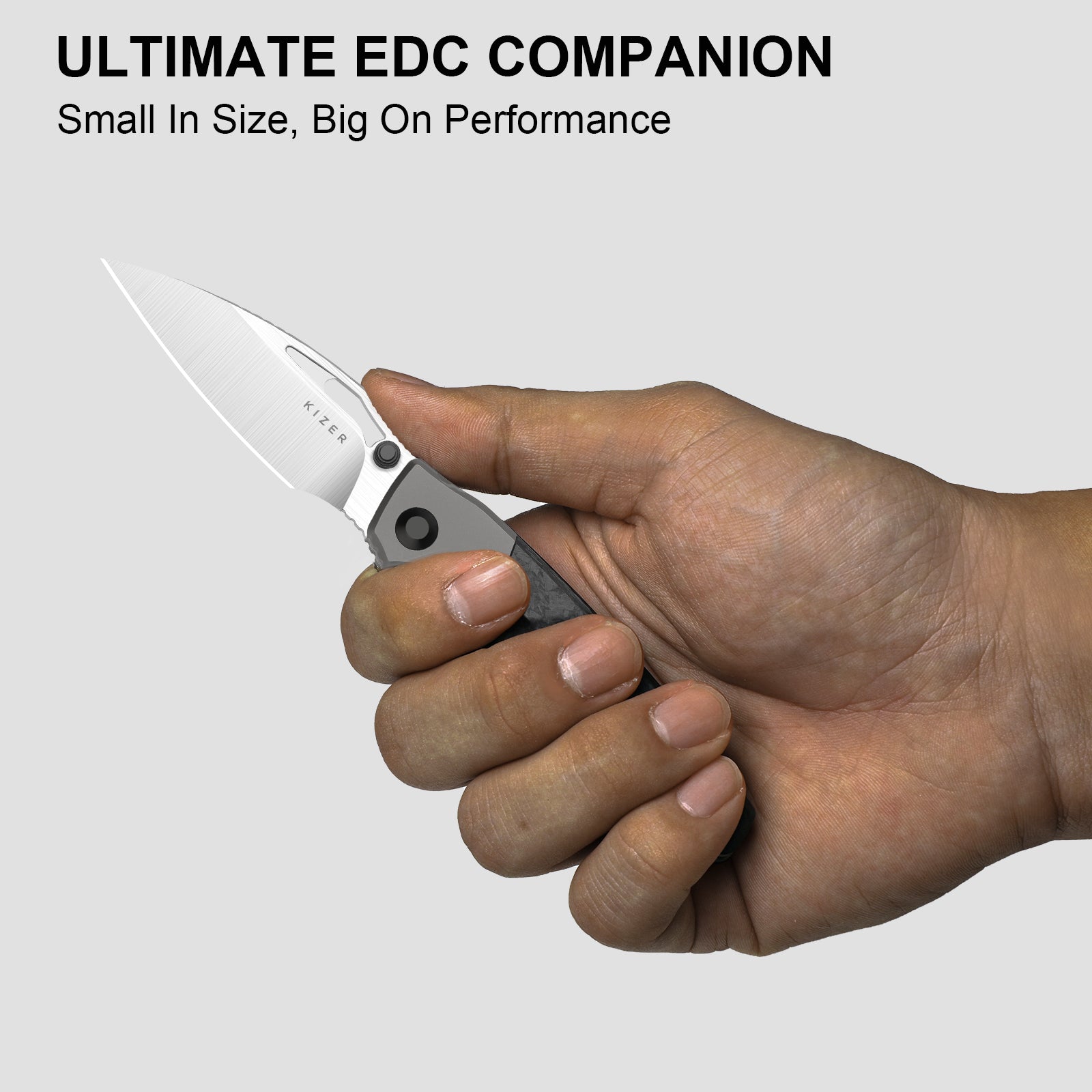 Shrike | S45VN | Titanium & Carbon Fiber | Front Flipper | Ki3746A1