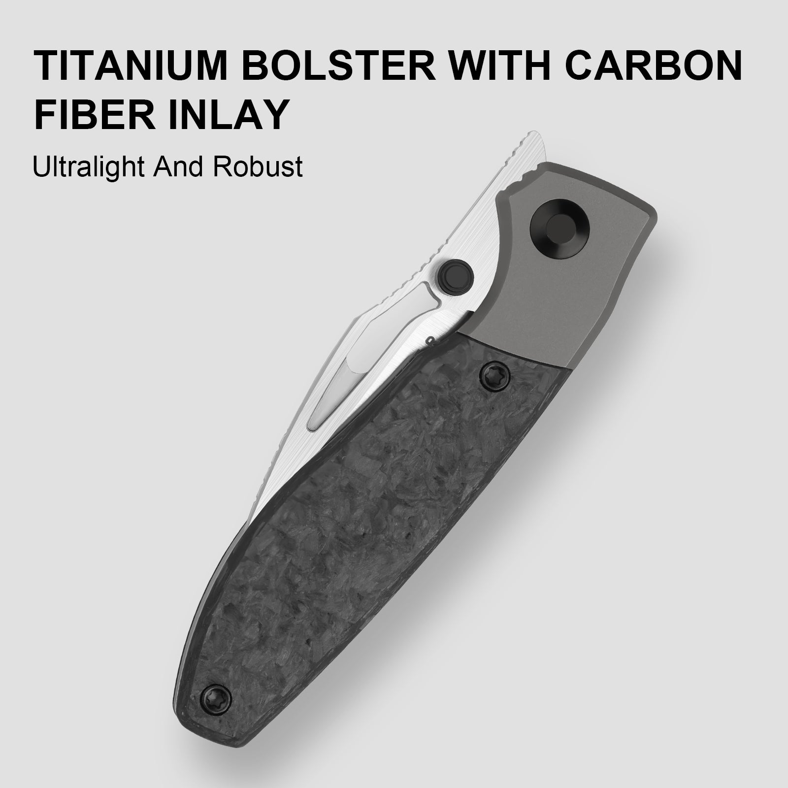 Shrike | S45VN | Titanium & Carbon Fiber | Front Flipper | Ki3746A1