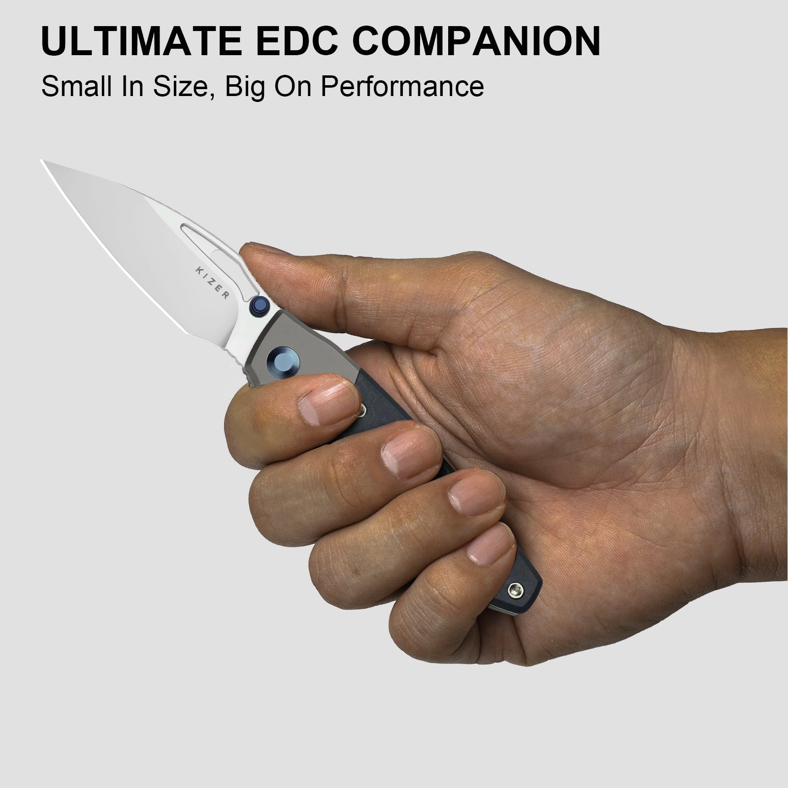 Shrike | S45VN | Titanium & Richlite | Front Flipper | KizerB™ 3746A3