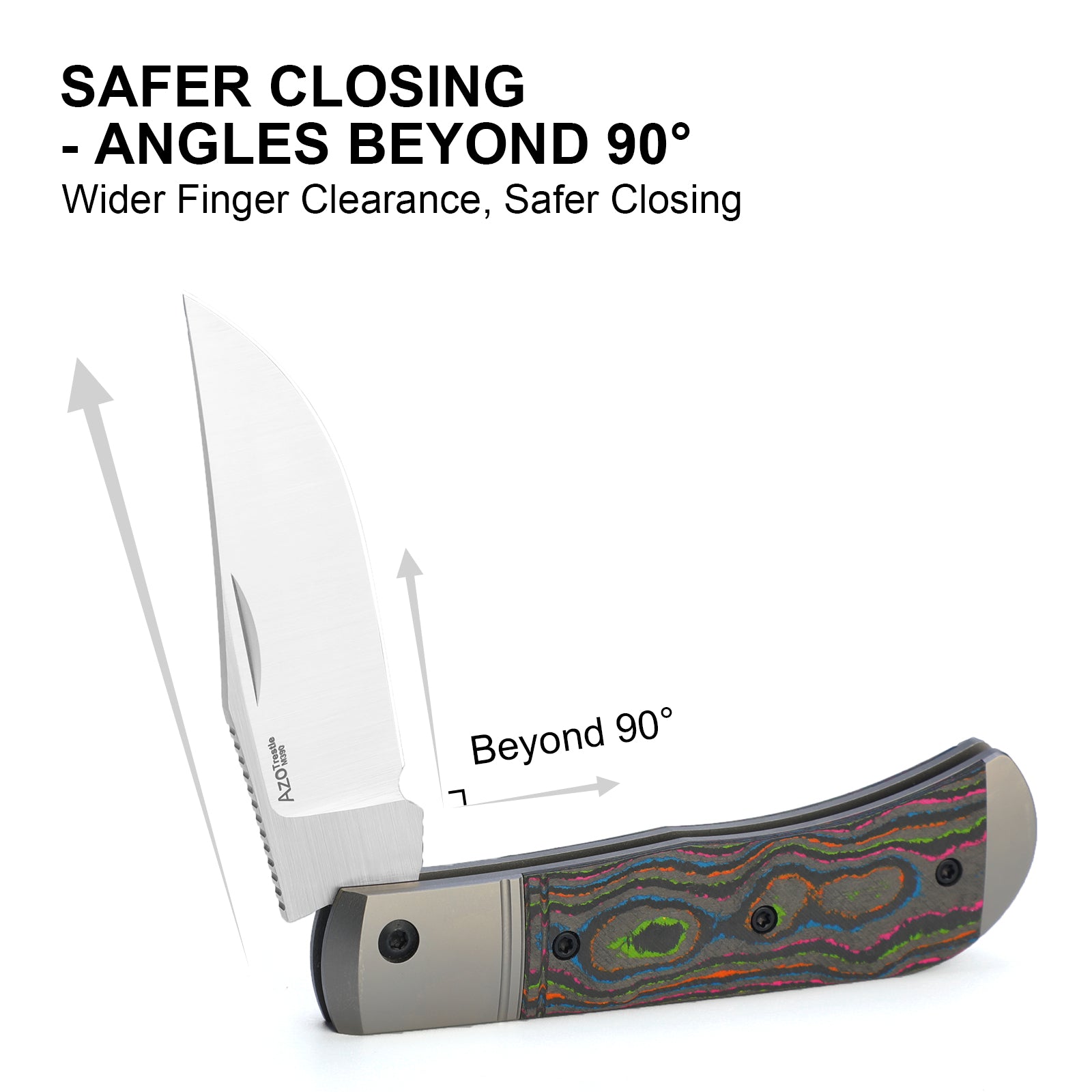 Trestle | M390 | Titanium & Camo 80s | KizerB™ 3761A2