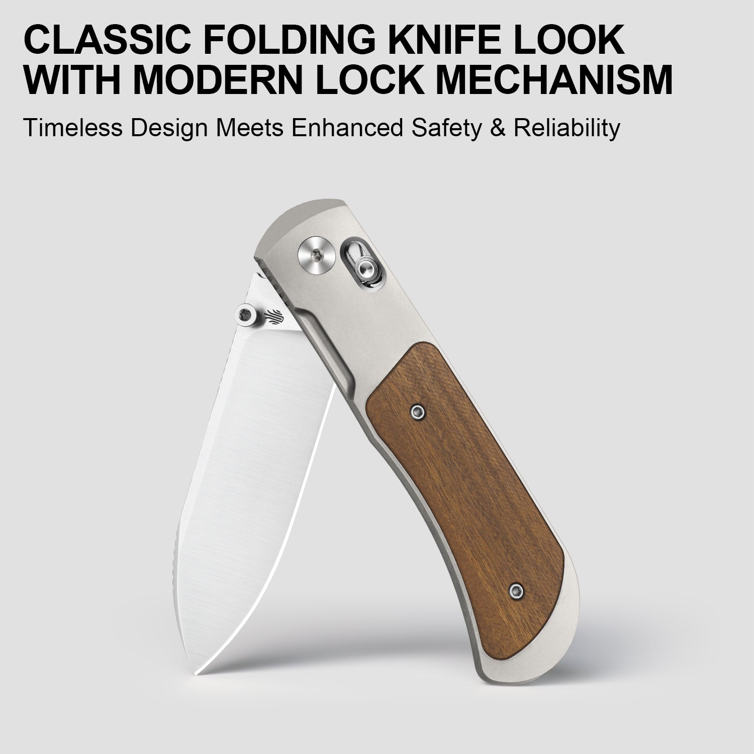 Tycho | S45VN | Titanium & Mkuruti Wood | KizerB™ 4761A1