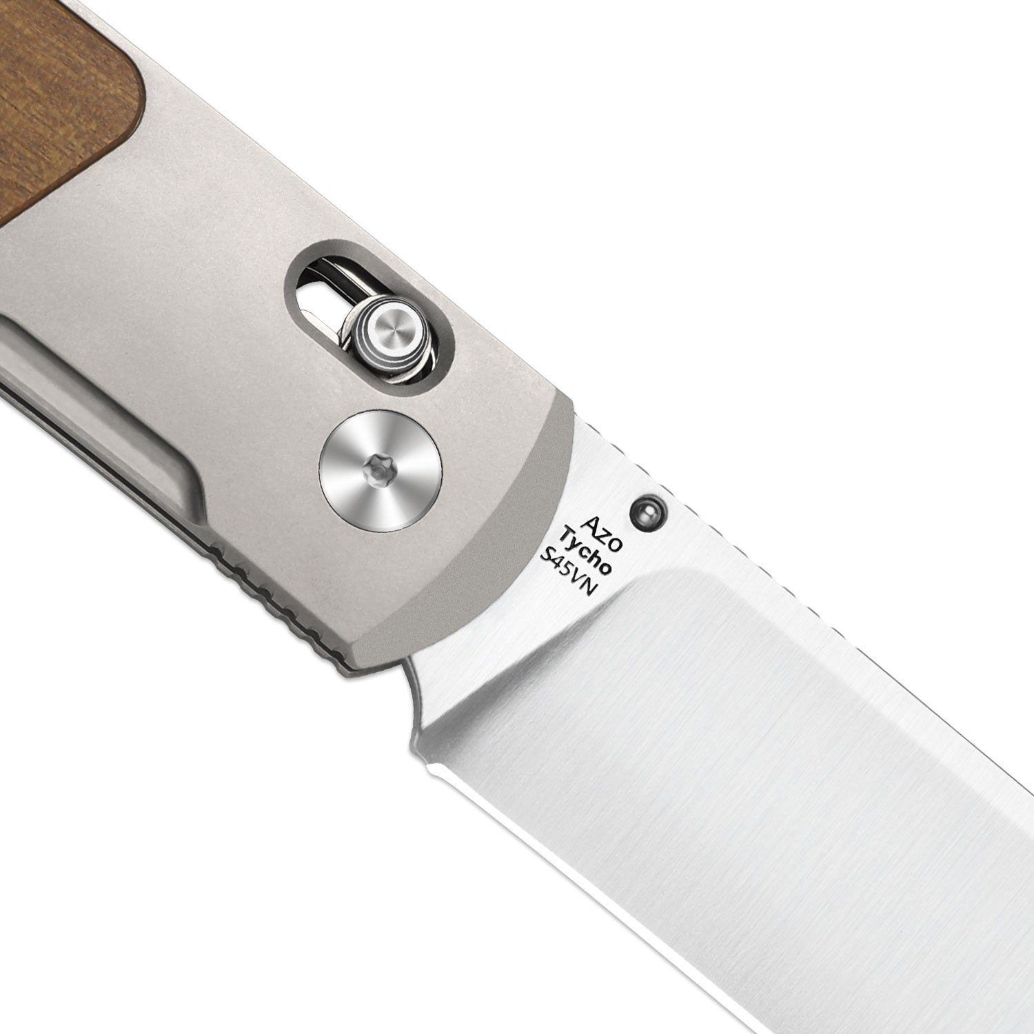 Tycho | S45VN | Titanium & Mkuruti Wood | KizerB™ 4761A1