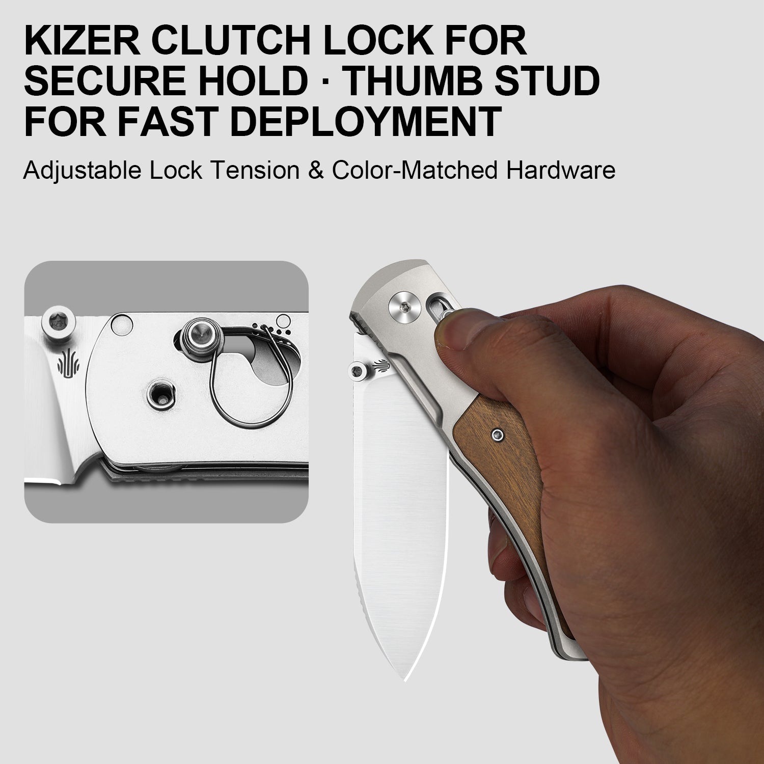 Tycho | S45VN | Titanium & Mkuruti Wood | Ki4761A1