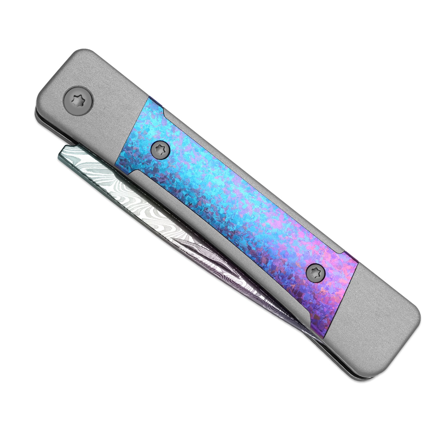 Little Grand | Damascus | Aluminum & Crystallized Titanium | KizerB™ 2670A4 | Limited