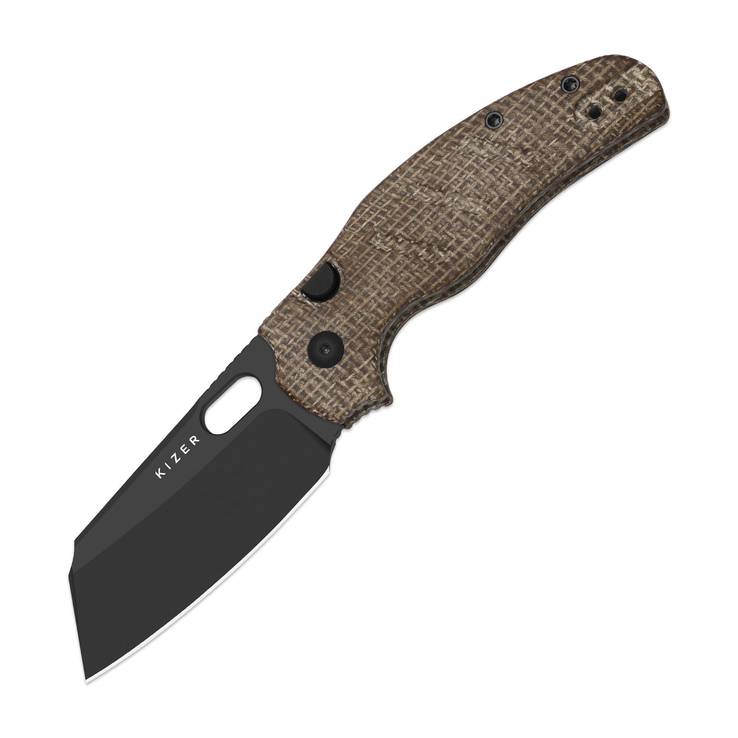 Sheepdog® Knives C01C | Kizer Button Liner Lock™ | DLC Ultra | ELMAX | Norplex UltreX™ Micarta | KizerB™ 3488.29BSA2
