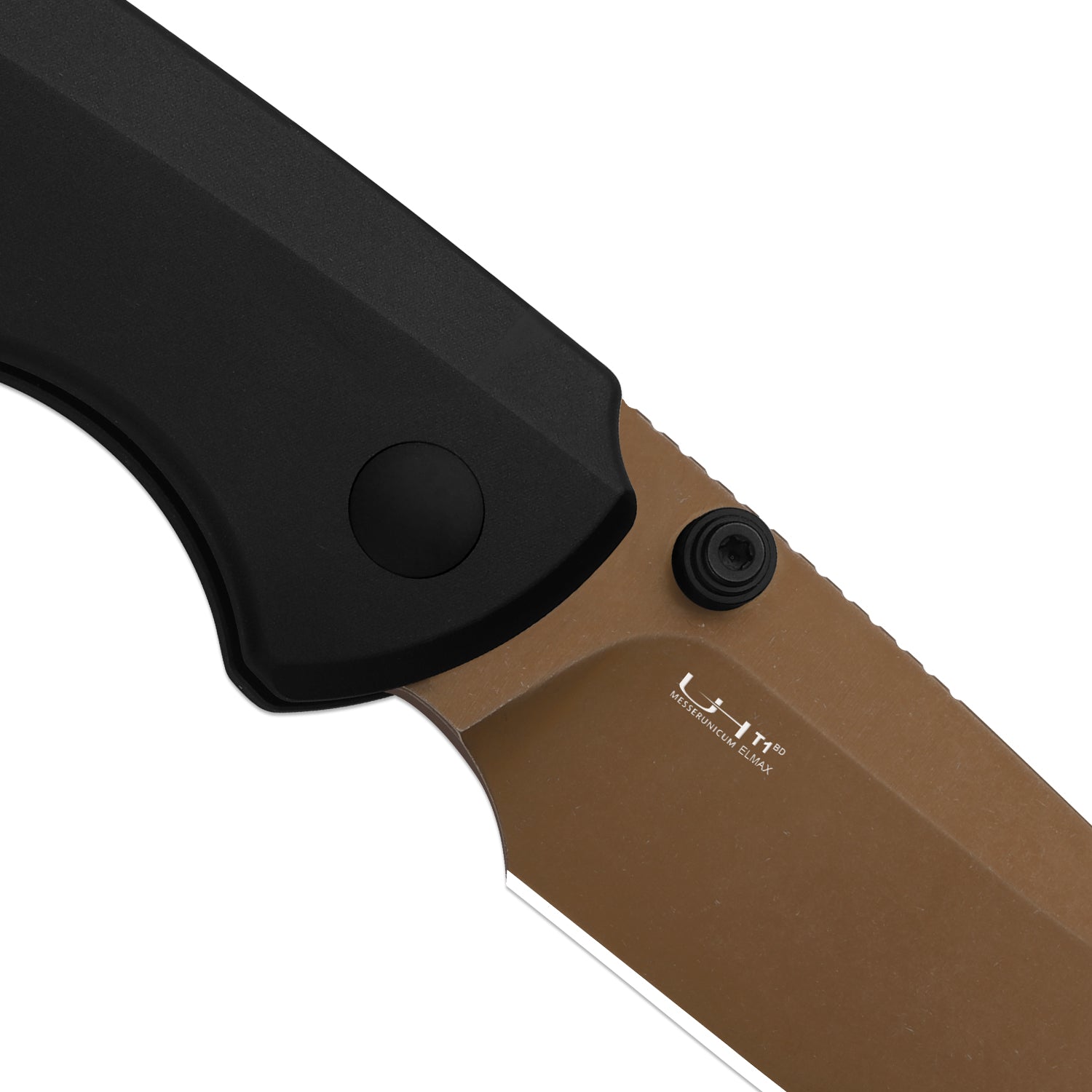 T1 BD | Kizer Button Liner Lock™ | Elmax with DLC | Titanium Handle | KizerB™ 3490.2BDA2