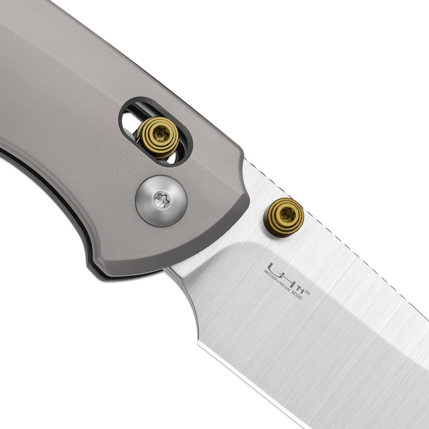 T1 CD | Kizer Clutch Lock™ | M390 | Titanium Handle | KizerB™ 3490.2CDA1