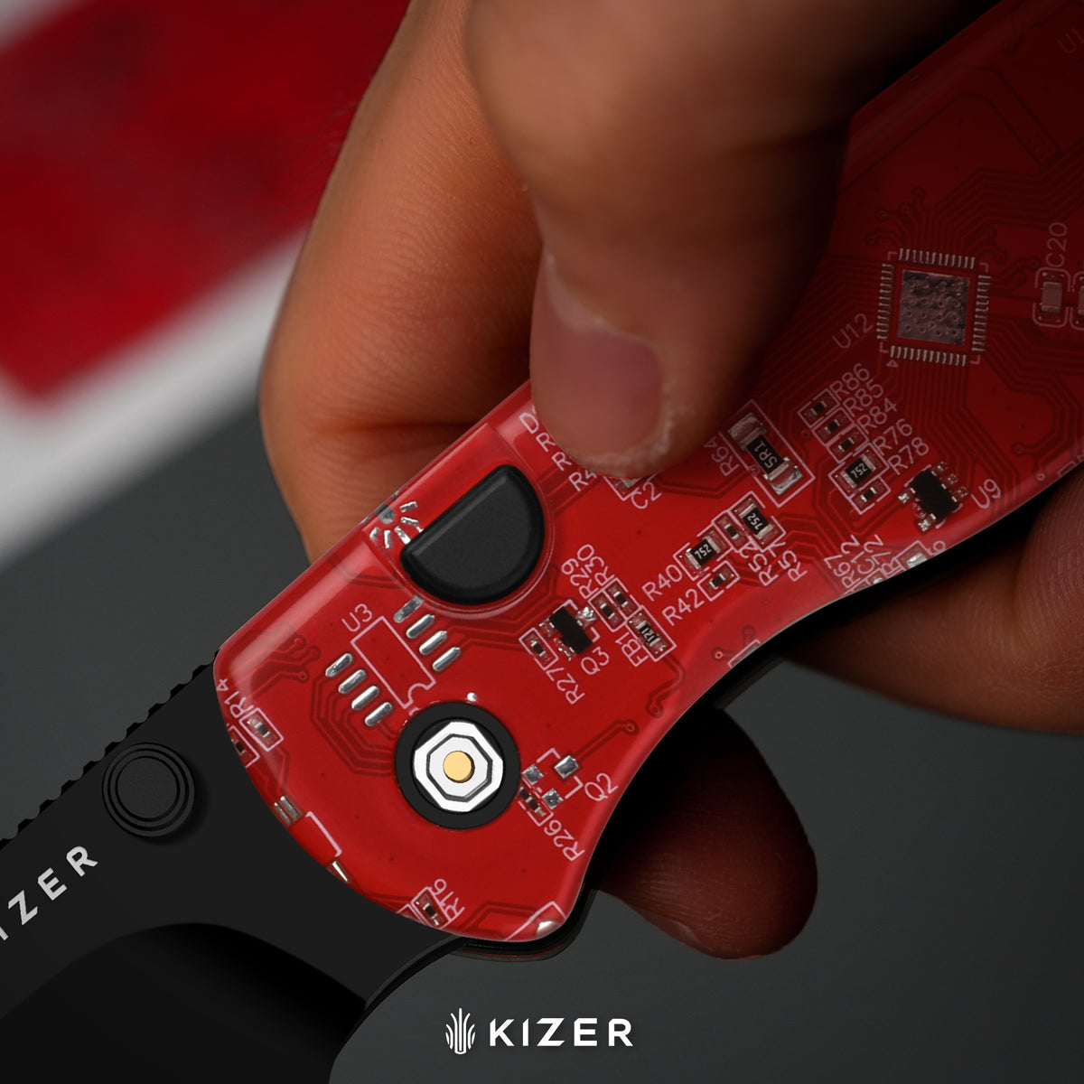 Begleiter PCB | Kizer Button Liner Lock™ | BD1N | Resin & PCB | Black PVD Coating | KizerV™ 3458.2BDA5