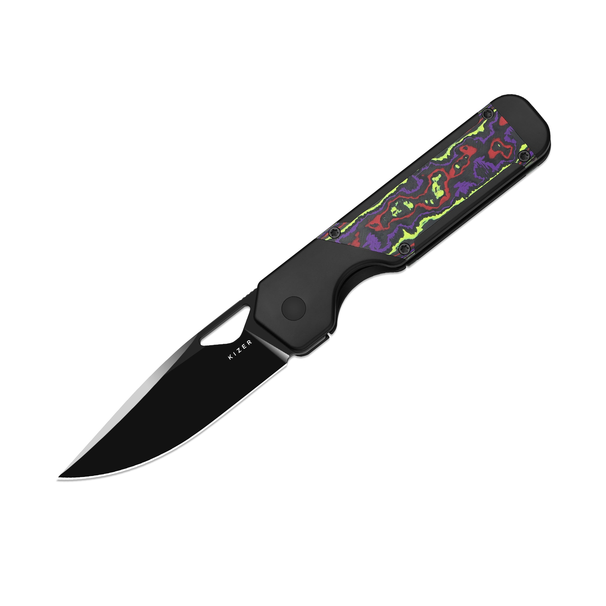 Militaw® | S45VN | Polished Ultra DLC | Titanium+KizerNova™ Joker Carbon Fiber| KizerB™ 3634A9