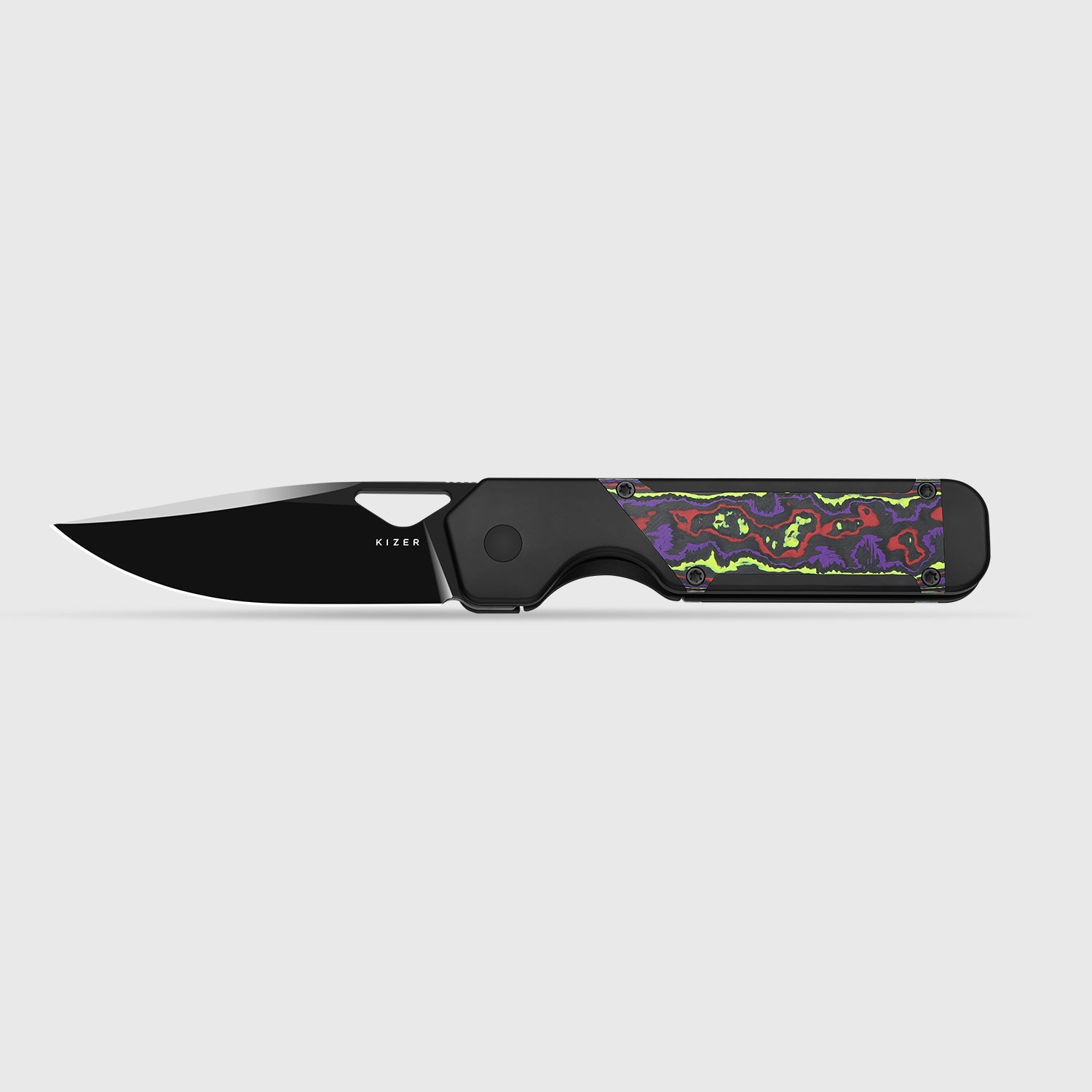 Militaw® | S45VN | Polished Ultra DLC | Titanium+KizerNova™ Joker Carbon Fiber| KizerB™ 3634A9