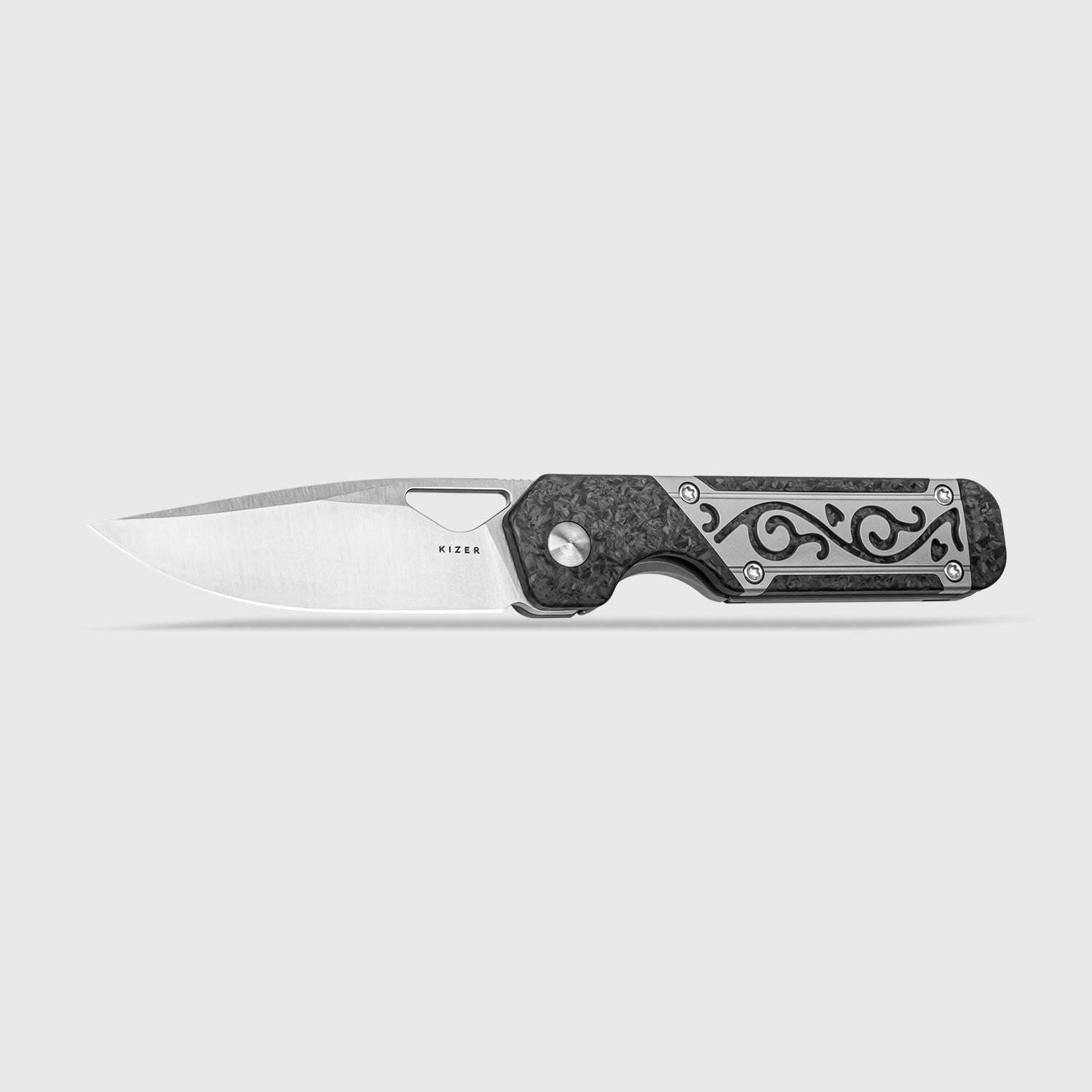 Mini Militaw® | S45VN | Titanium+Carbon Fiber | KizerB™ 3634SA4