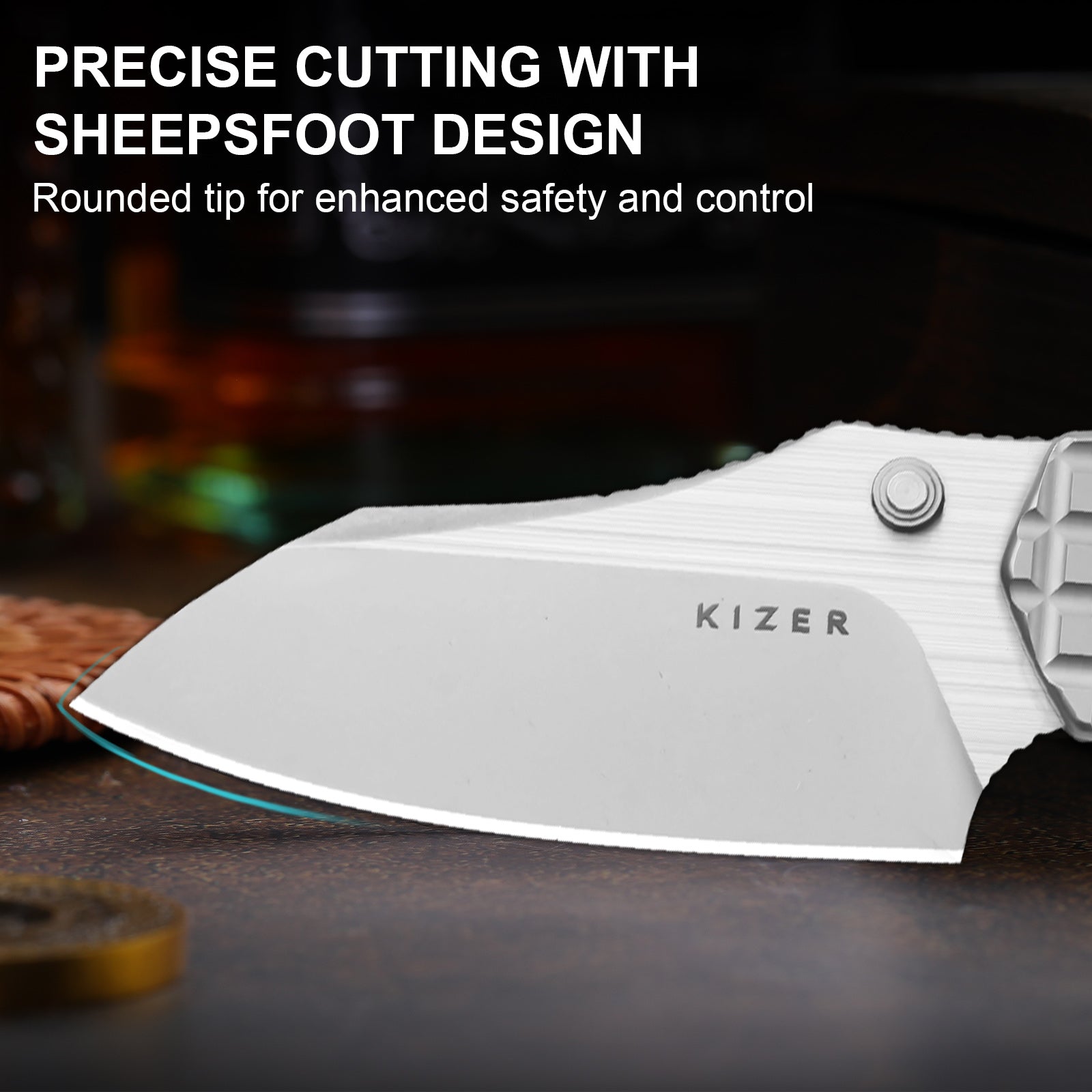 Mini Bulldog | S45VN | Titanium | KizerB™ 3672SA2