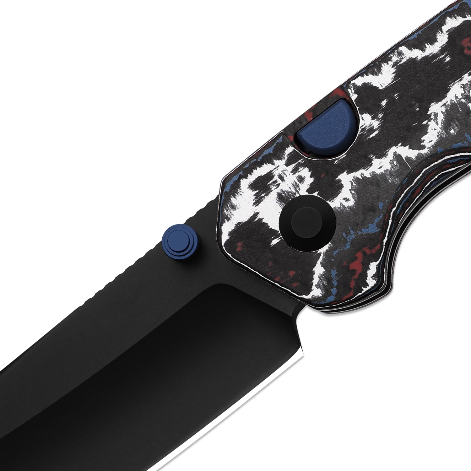 Madrac | Kizer Button Liner Lock™ | Fatcarbon Nebula | S45VN + Hollow Grind | KizerB™ 3693A1