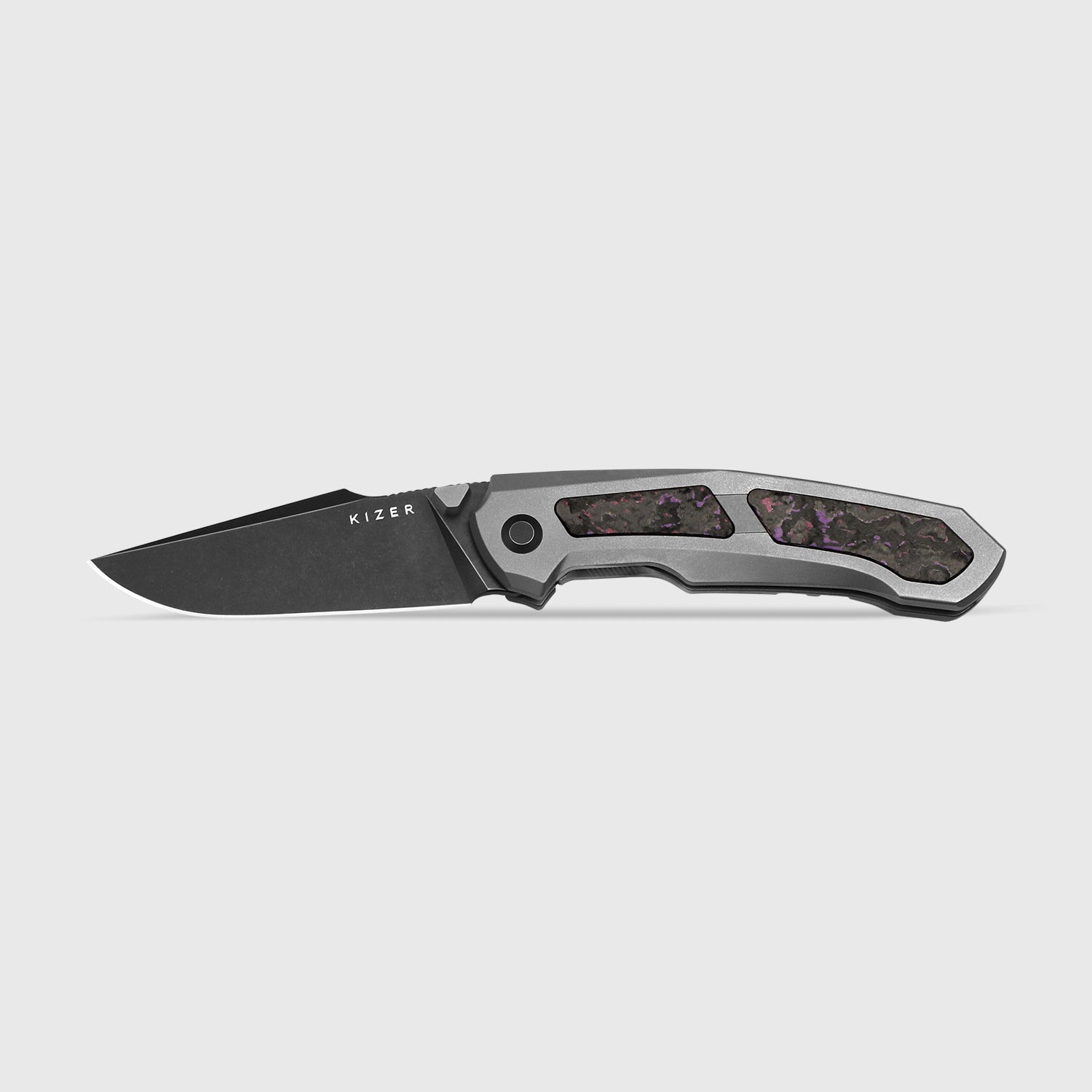 Feweed | S35VN | Titanium+ Fat Carbon(Purple haze)| KizerB™ 3694A1