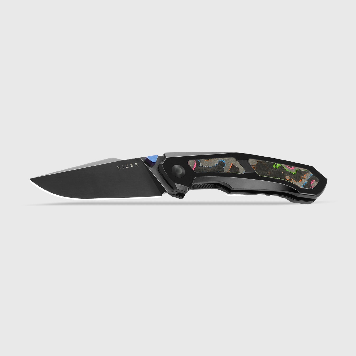 Feweed | S45VN | Titanium(Camo Carbon 80s)| KizerB™ 3694A3