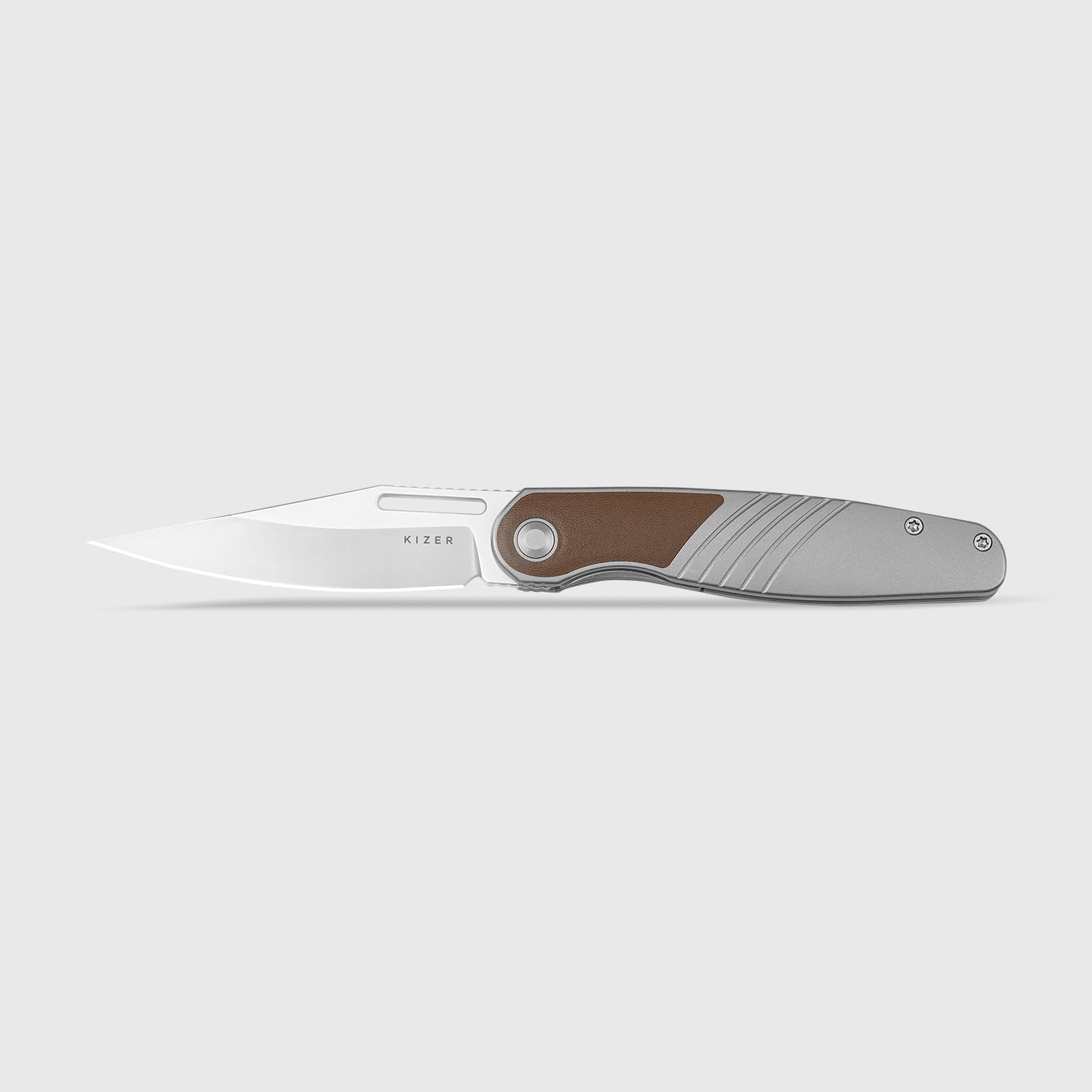 Raze | S45VN | Titanium & Leather | KizerB™ 3720A2