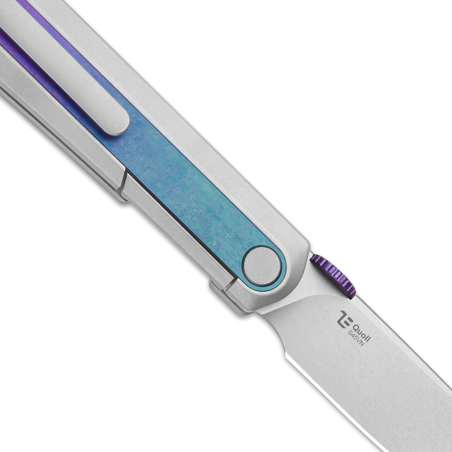 Quoll | S45VN | Titanium & Crystallized Titanium | Stonewashed | Ki3733A2