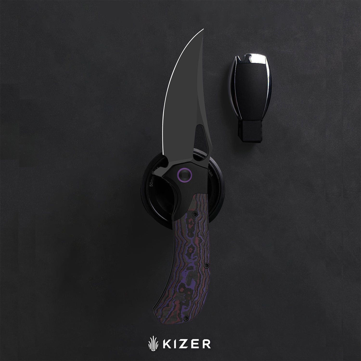 Cyclone | Frame Lock | Titanium & Carbon Fiber | S35VN+Satin Finish | KizerB™ 3734A2