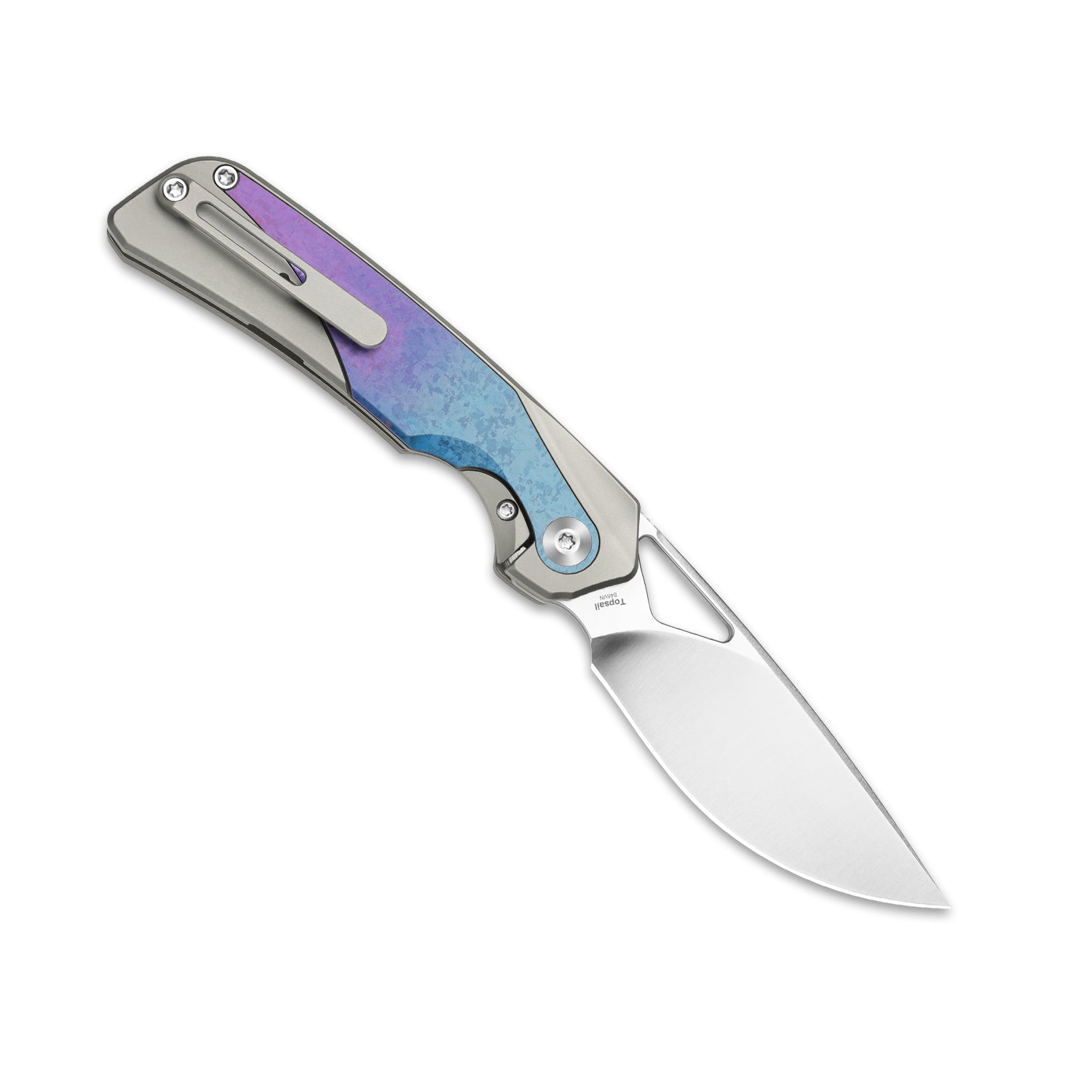 Topsail | S45VN | Titanium & Crystallized Titanium | Front Flipper | Ki3735A1