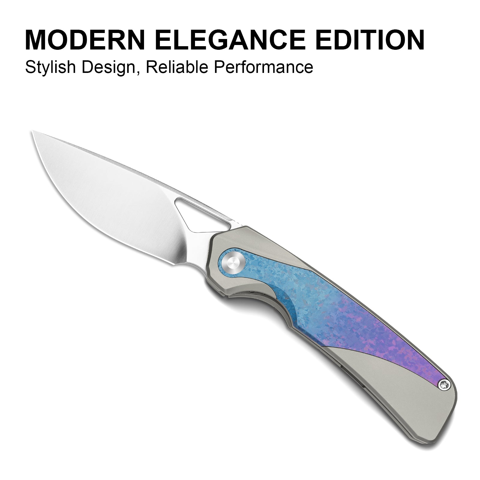 Topsail | S45VN | Titanium & Crystallized Titanium | Front Flipper | Ki3735A1