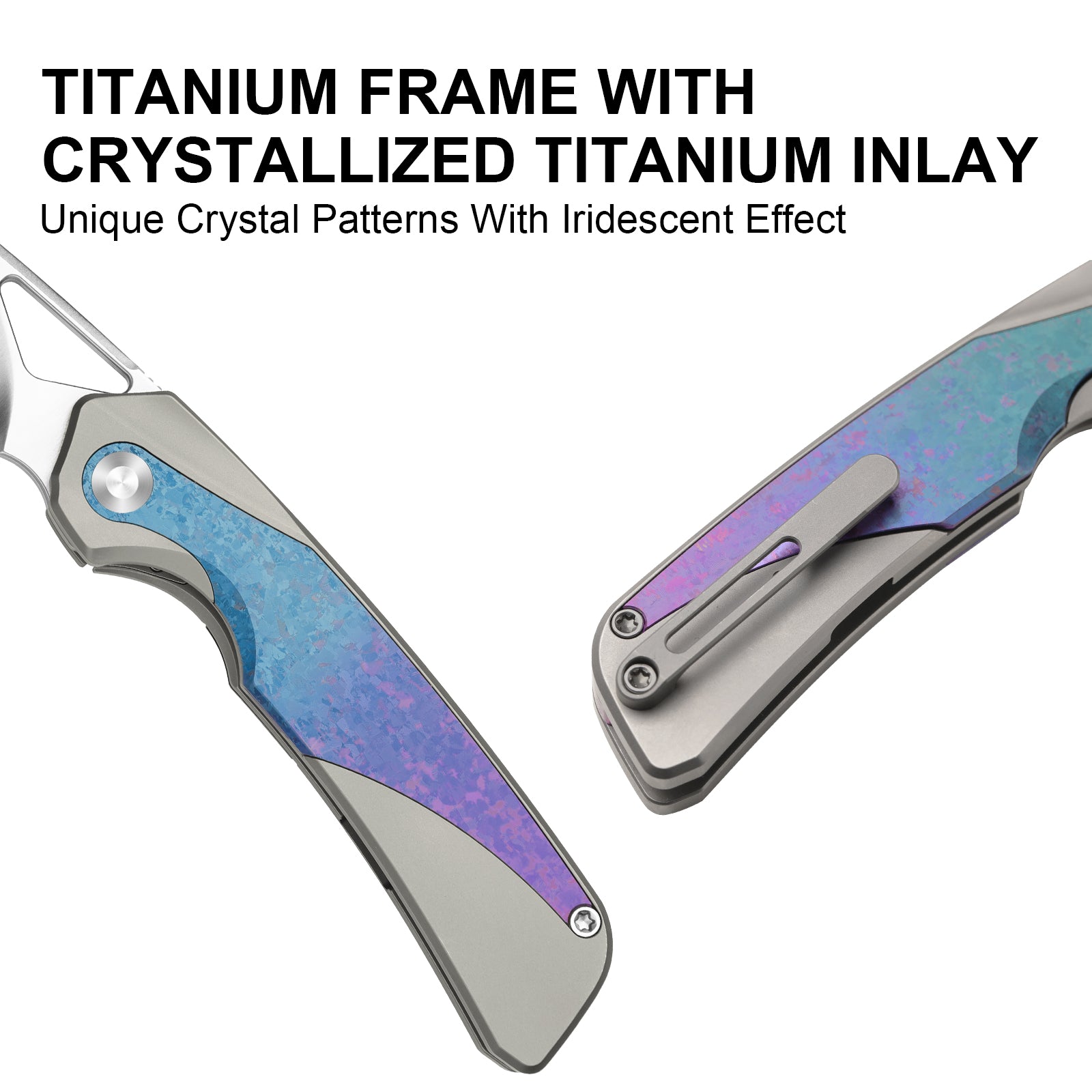 Topsail | S45VN | Titanium & Crystallized Titanium | Front Flipper | Ki3735A1