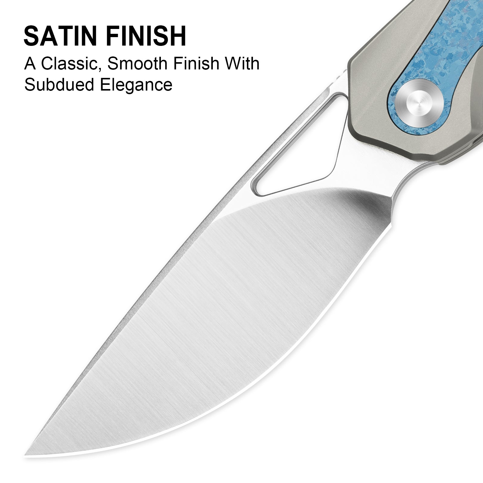 Topsail | S45VN | Titanium & Crystallized Titanium | Front Flipper | Ki3735A1